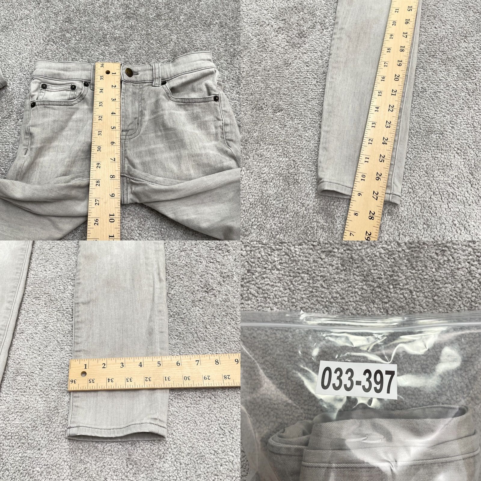 J.Crew J.Crew Stretch Low Rise Skinny Jeans Gray Denim Casual 26x27 Womens 2 Washed Size 42" / US 20 - 9 Thumbnail
