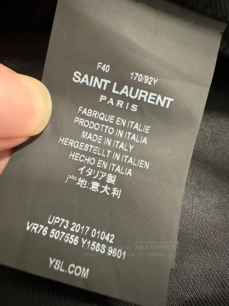 Saint Laurent Paris Saint Laurent Paris Black and white leather jacket basebal Size S / US 4 / IT 40 - 4 Thumbnail
