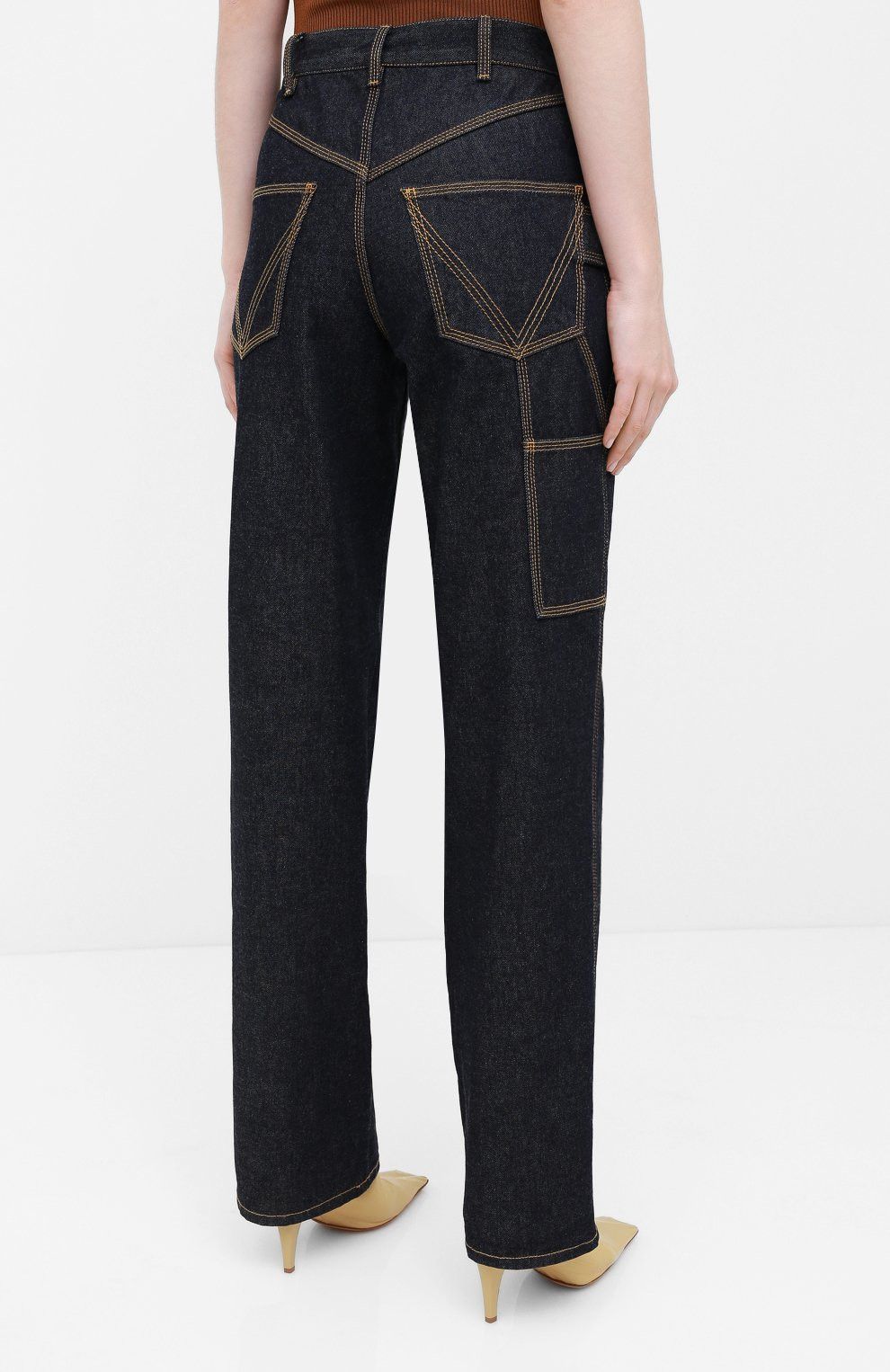 Bottega Veneta BOTTEGA VENETA navy blue straight leg jeans 40 IT / 4 US Size 27" / US 4 / IT 40 - 4 Thumbnail