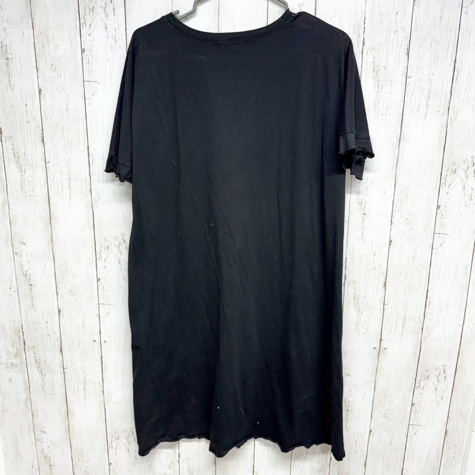 Other Roolee Dress LG Short Sleeve Mini Black Cotton Flared Bottom Size L / US 10 / IT 46 - 6 Thumbnail