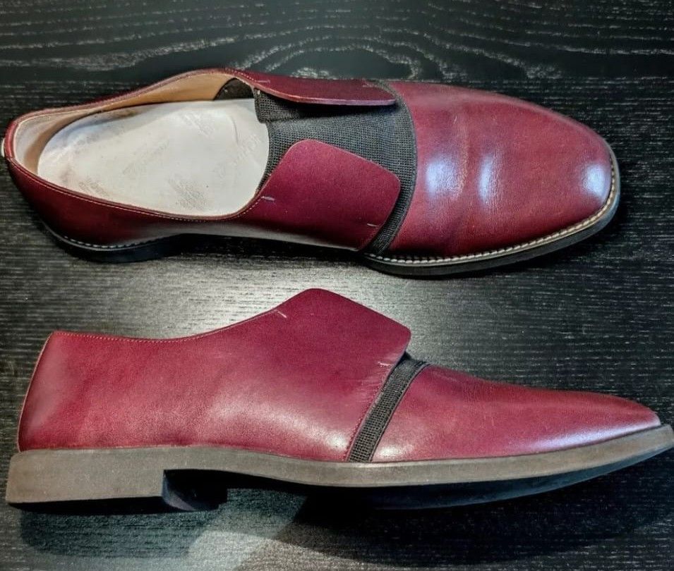 Maison Margiela Maison Martin Margiela Men's Slip on Shoes Burgundy EU 45 Size US 12 / EU 45 - 2 Thumbnail