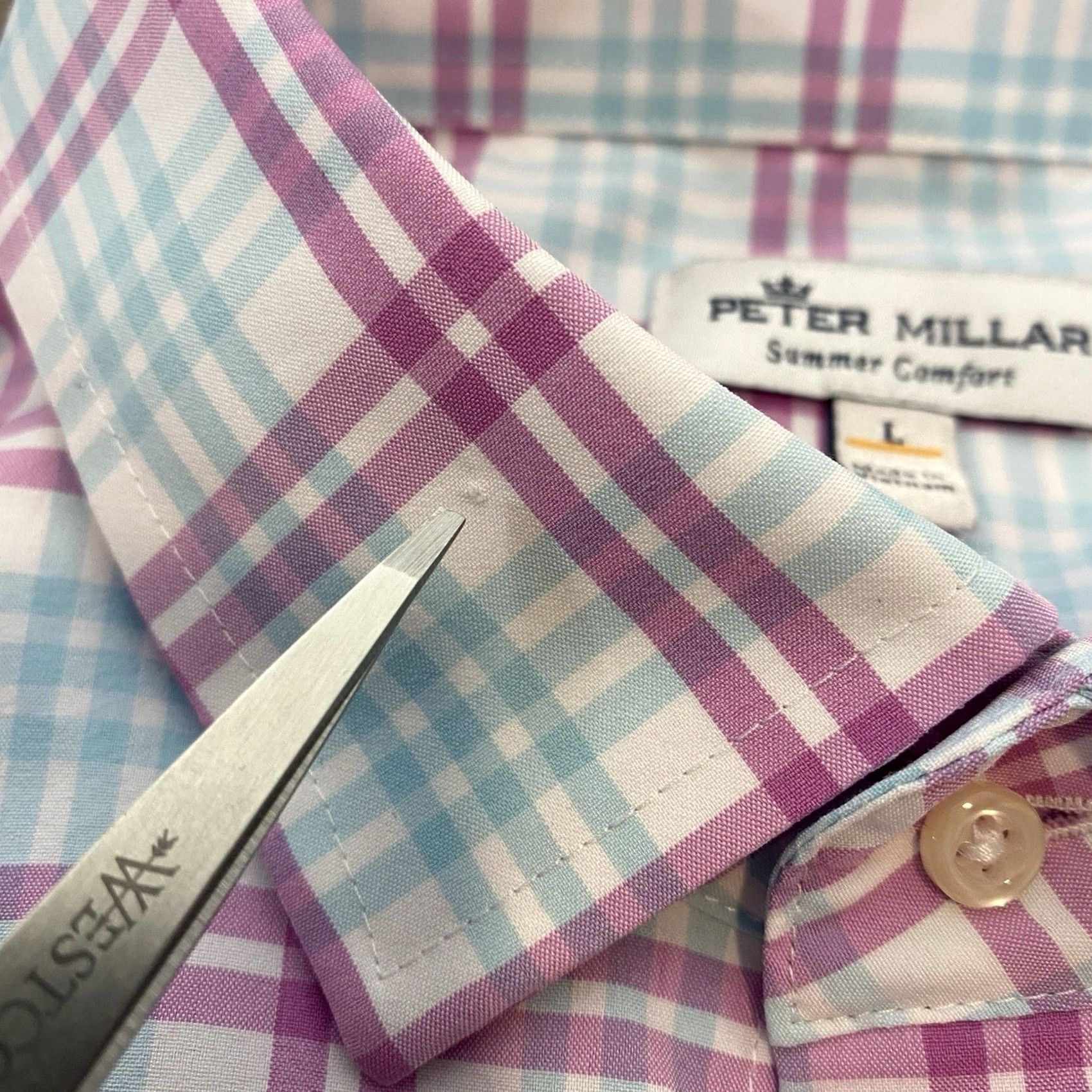 Peter Millar Peter Millar Shirt Mens L Summer Comfort Plaid Performance Stretch Polyester Size US L / EU 52-54 / 3 - 3 Thumbnail