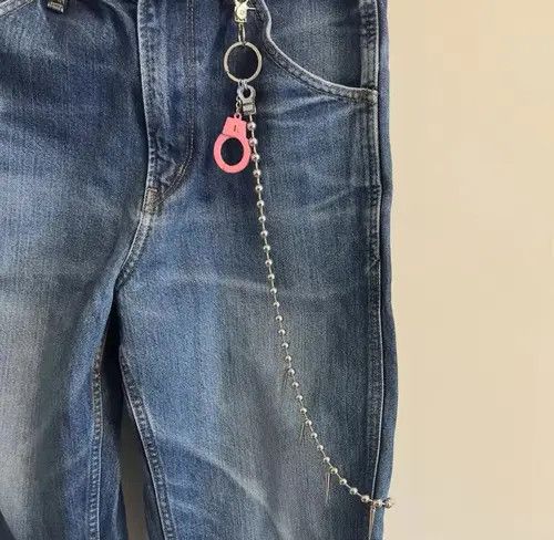 Jewelry Mini Handcuff Ball Chain Spike Trousers Chain Size ONE SIZE - 3 Thumbnail