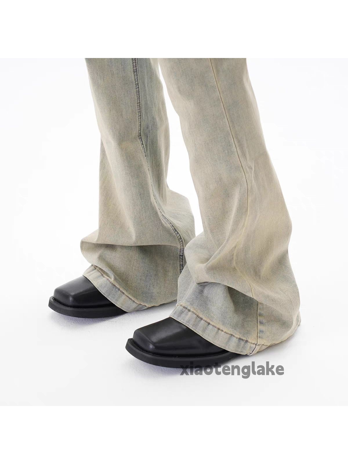 Jean Unisex utility punk yuppie grunge flared bootcut jeans Size US 26 / EU 42 - 7 Thumbnail