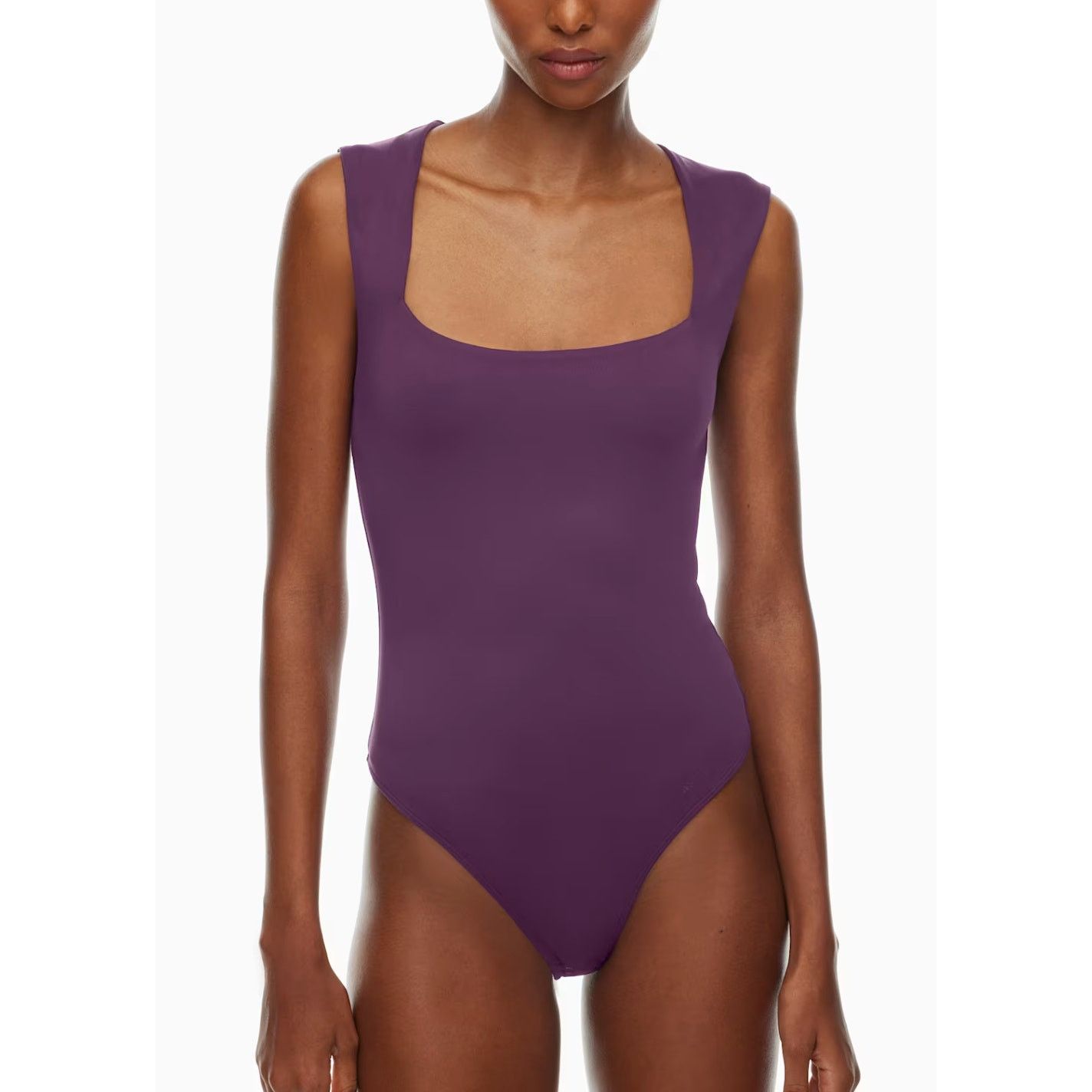 Aritzia NEW Aritzia Contour Esteem Square Neck Bodysuit Top Purple M Size M / US 6-8 / IT 42-44 - 9 Thumbnail