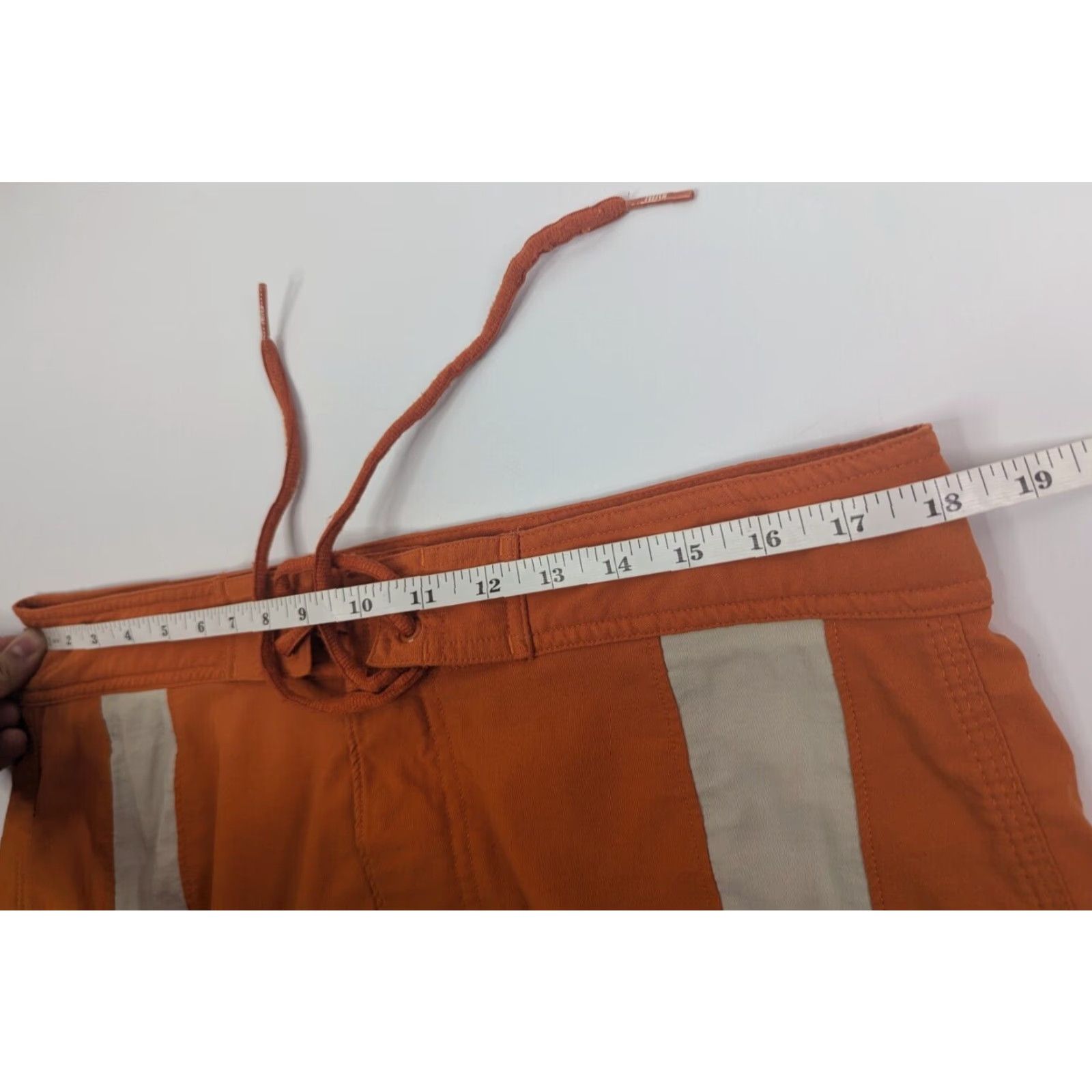 Nike NIKE Swim Trunks Bottom Mens Orange Beige Nylon 36 Beach Y2K Drawstring Size US 36 / EU 52 - 5 Thumbnail