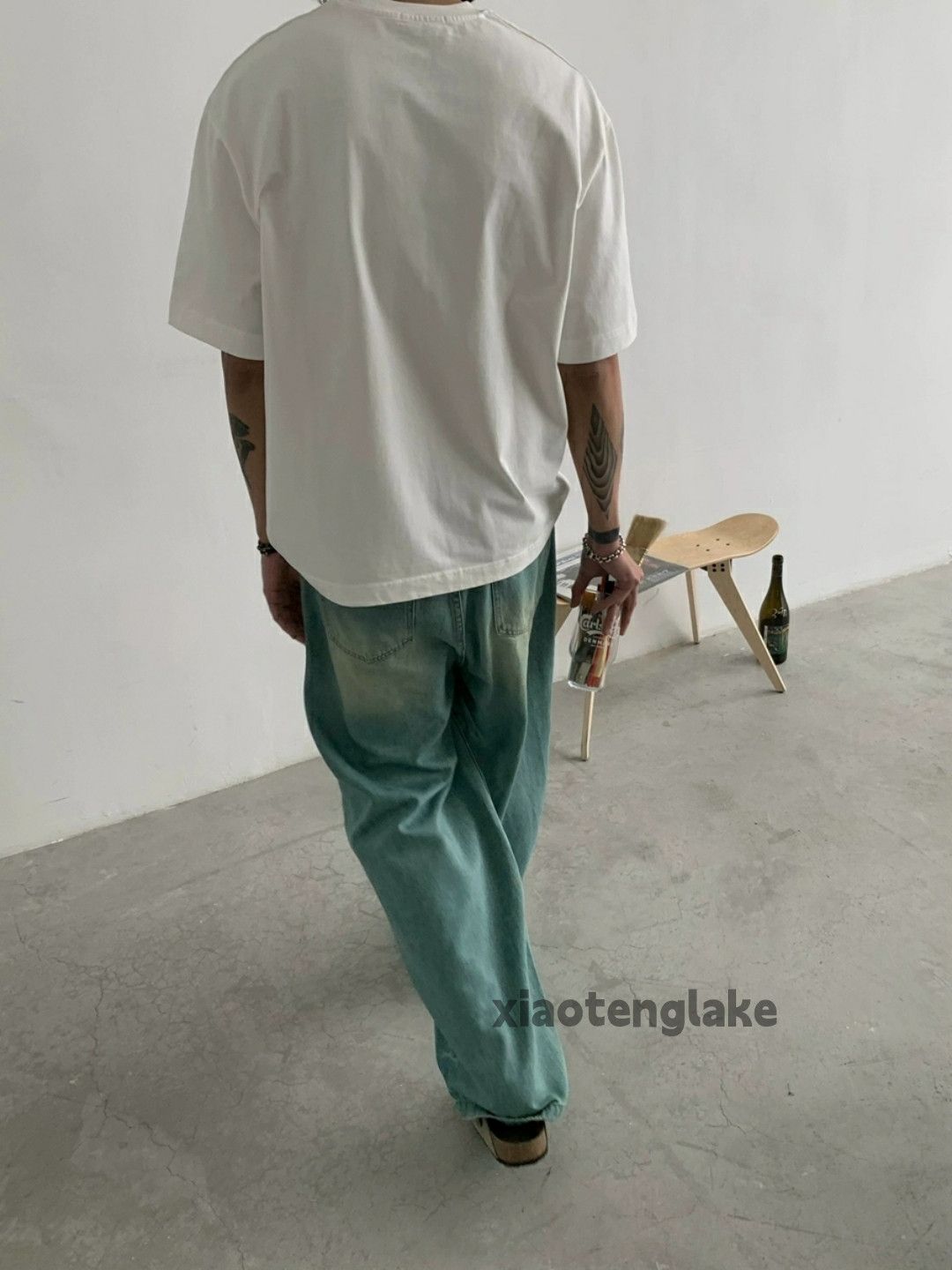 Jean × Vintage washed faded cleanfit yuppie loose baggy jeans Size US 32 / EU 48 - 3 Thumbnail