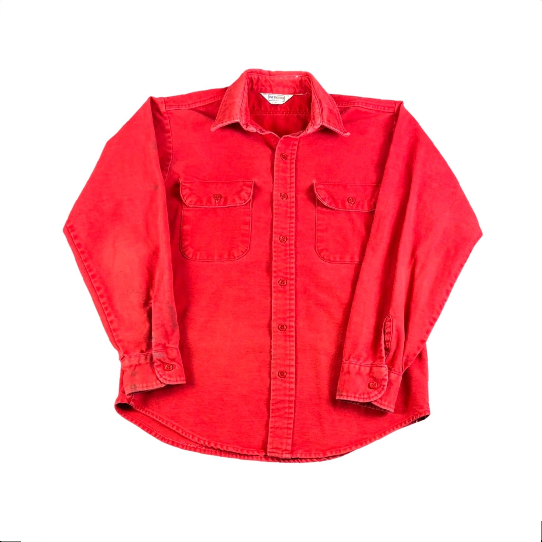 Doublet VINTAGE Five Brothers Red Long Sleeve Work Shirt Double Pocket Men M Size Medium M Vintage 1964 Workwear Casual Button-Up Cotton Sweater? Size US M / EU 48-50 / 2 - 2 Thumbnail
