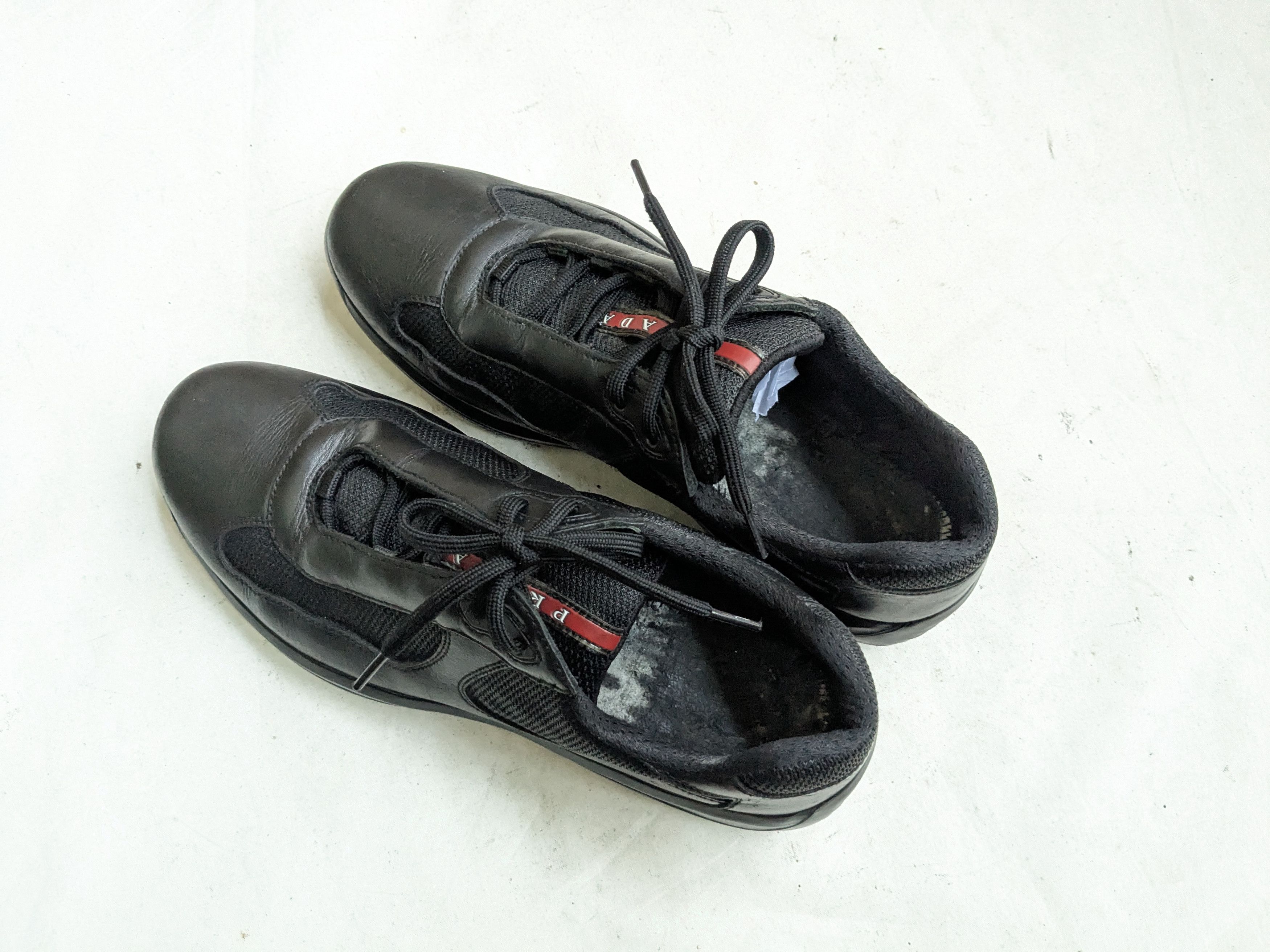 Prada Prada America's Cup Sneakers Black 9 Red Leather Low Tops Size US 9 / EU 42 - 14 Thumbnail