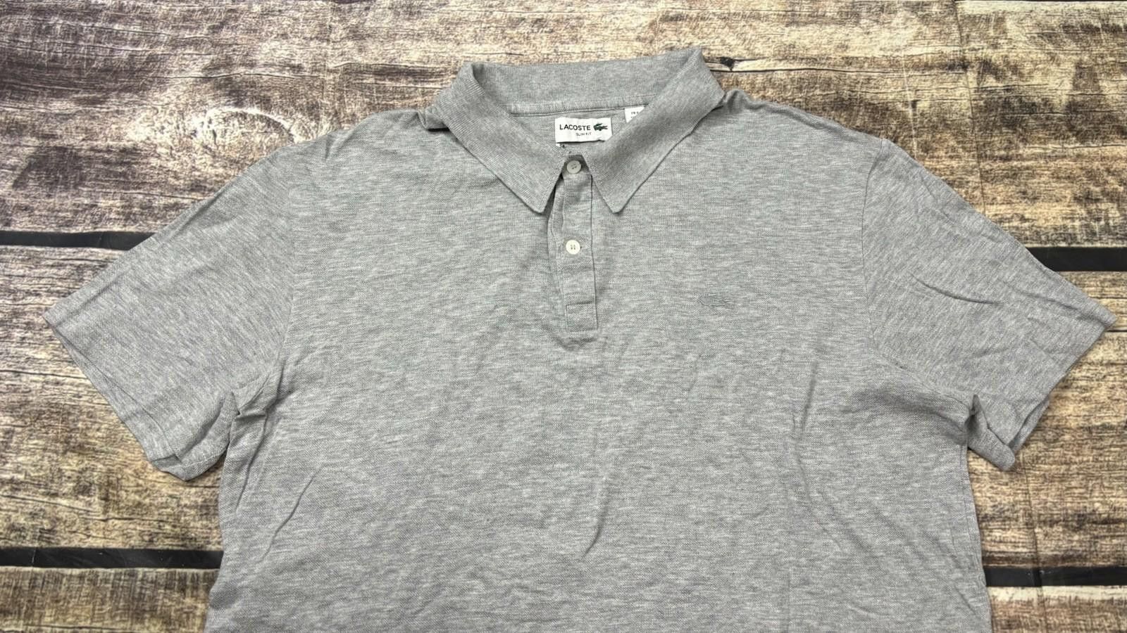 Lacoste Lacoste Polo Shirt Mens Medium Cotton Short Sleeve Gray Size US M / EU 48-50 / 2 - 4 Thumbnail