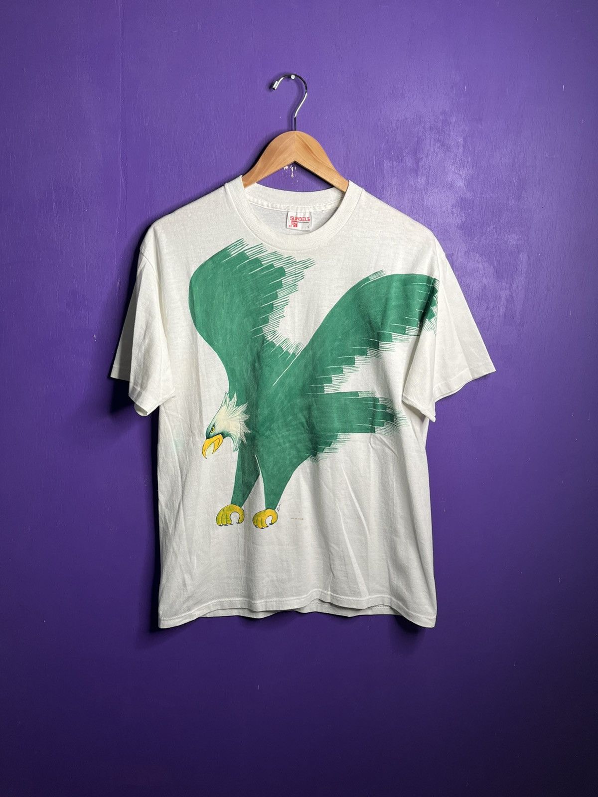 Vintage Vintage 80s North Texas eagles hand painted logo tee Size US M / EU 48-50 / 2 - 1 Thumbnail