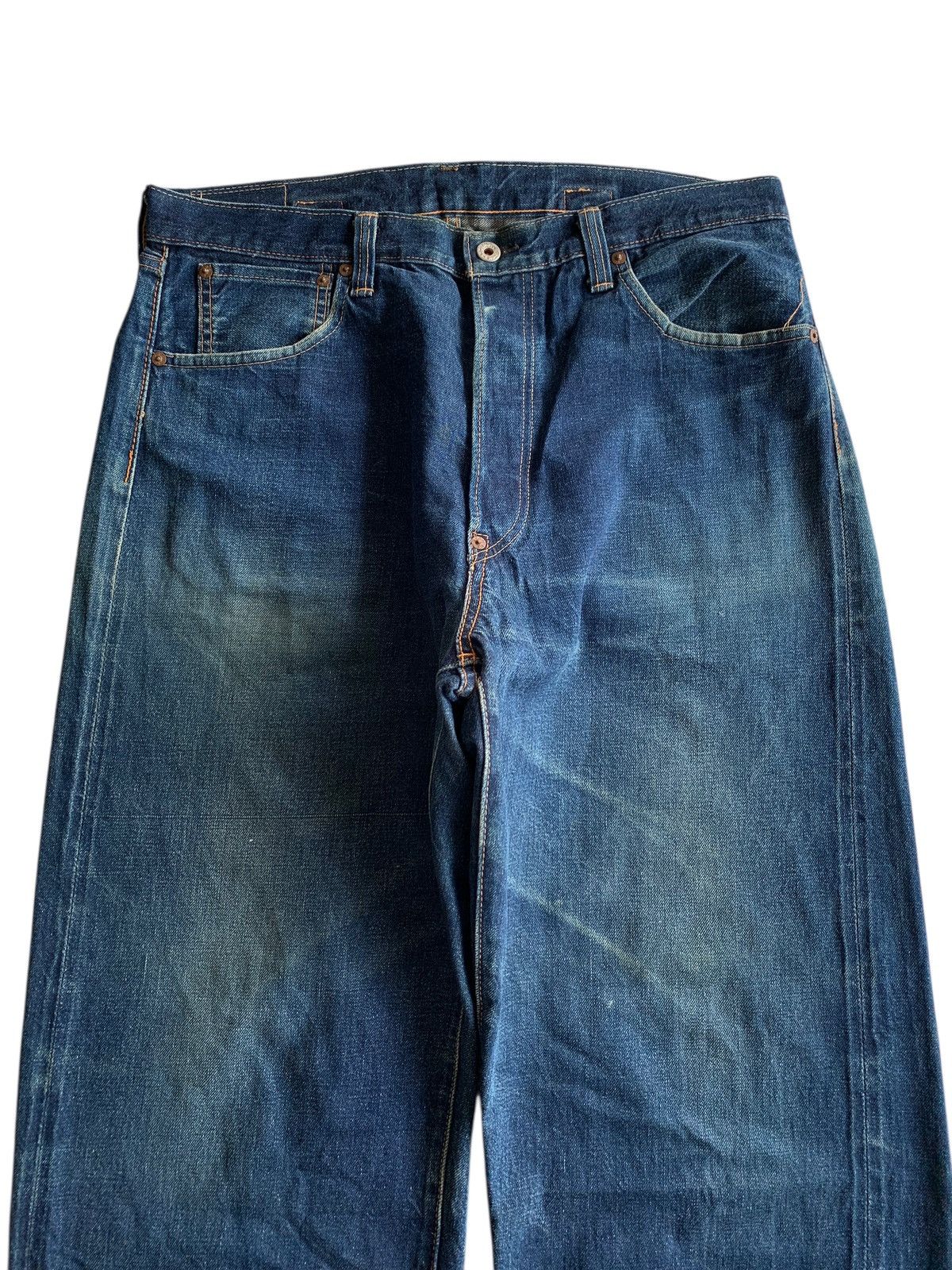 Sugar Cane VINTAGE SUGAR CANE SELVEDGE BUCKLE BACK BAGGY JAPANESE DENIM Size US 34 / EU 50 - 6 Thumbnail