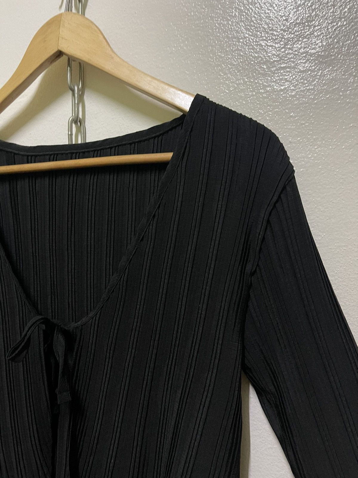 Japanese Brand Le Chic Pleated Cardigan Black M-L Size M / US 6-8 / IT 42-44 - 5 Thumbnail