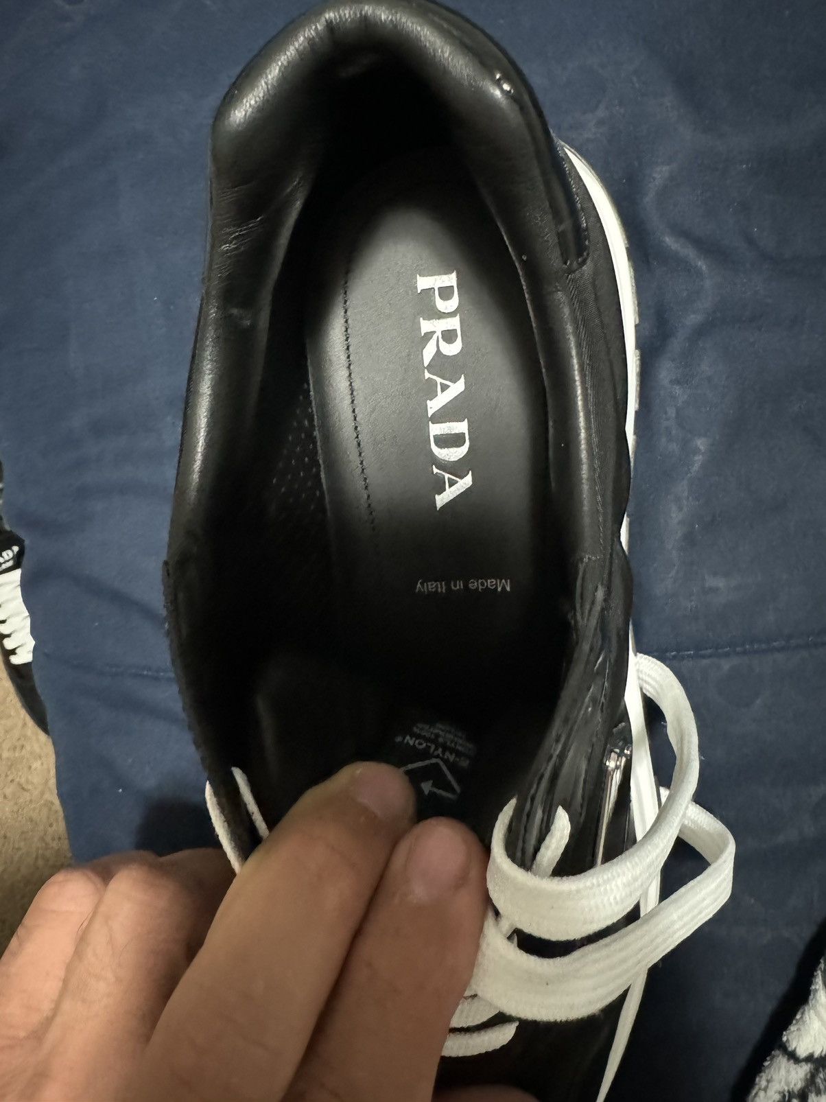 Prada Prada Men's Prax Triangle Logo Nylon Low-Top Sneakers Size US 11 / EU 44 - 15 Thumbnail