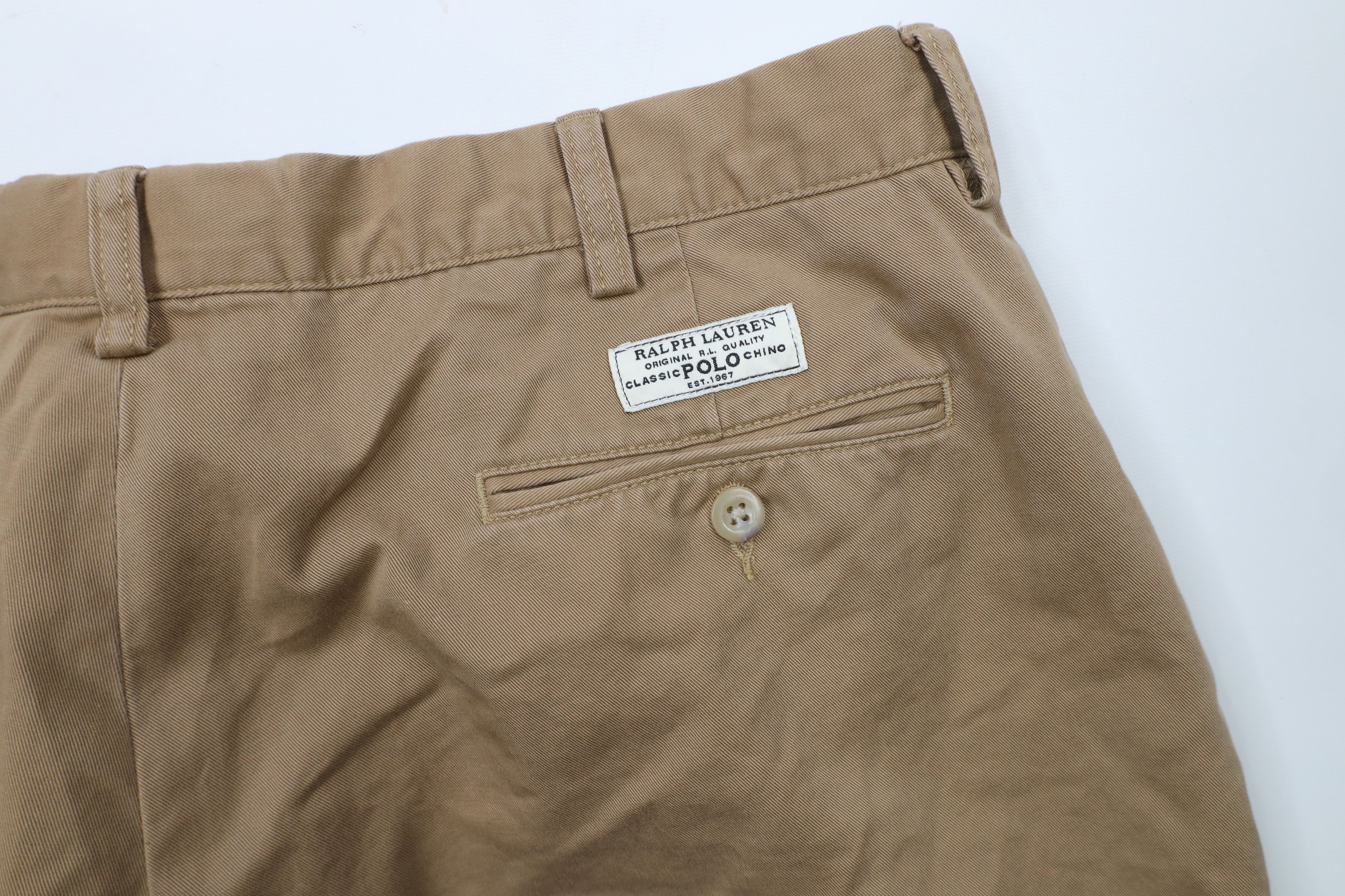 Ralph Lauren × Vintage Vintage 90s Ralph Lauren Wide Leg Cotton Chino Pants Brown Size US 40 / EU 56 - 14 Thumbnail