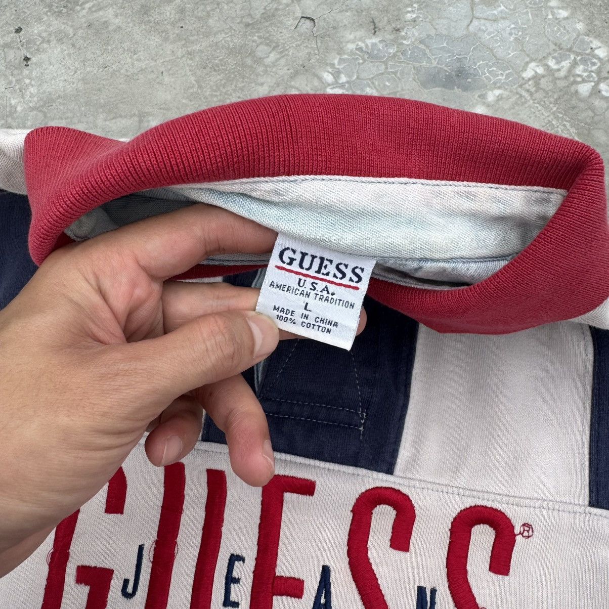 Guess Vintage Guess Polo Long Sleeve Tshirt Size US L / EU 52-54 / 3 - 7 Thumbnail