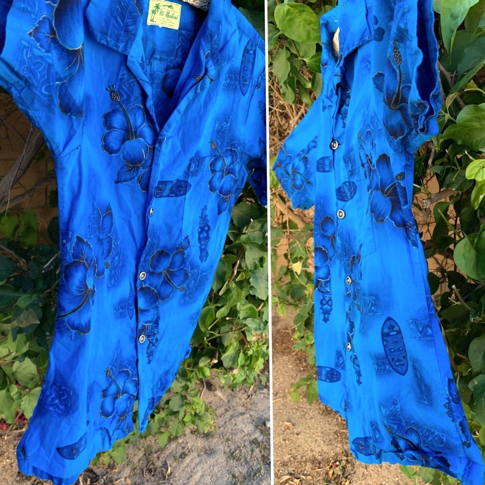Vintage VINTAGE Ui Maikai Hawaiian Shirt Tiki Aloha Surf Blue Mens XS Size US XS / EU 42 / 0 - 5 Thumbnail
