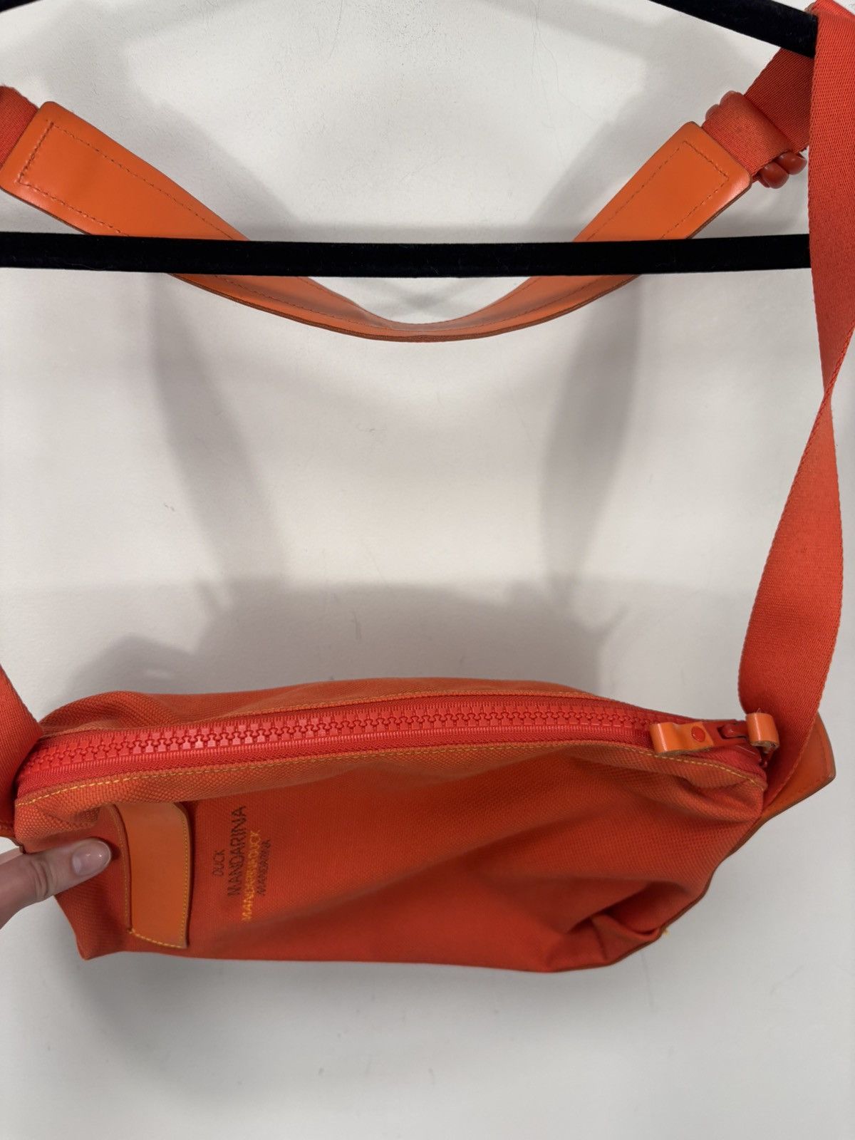 Mandarina Duck Mandarina Duck Orange Crossbody Shoulder Bag Canvas Leather Size ONE SIZE - 6 Thumbnail