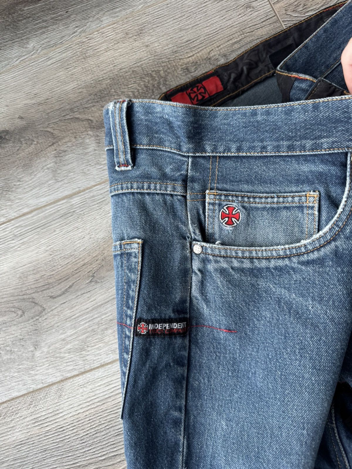 Independent Truck Co. Vintage Independent Truck Company Rap Distressed Jeans Size US 34 / EU 50 - 6 Thumbnail