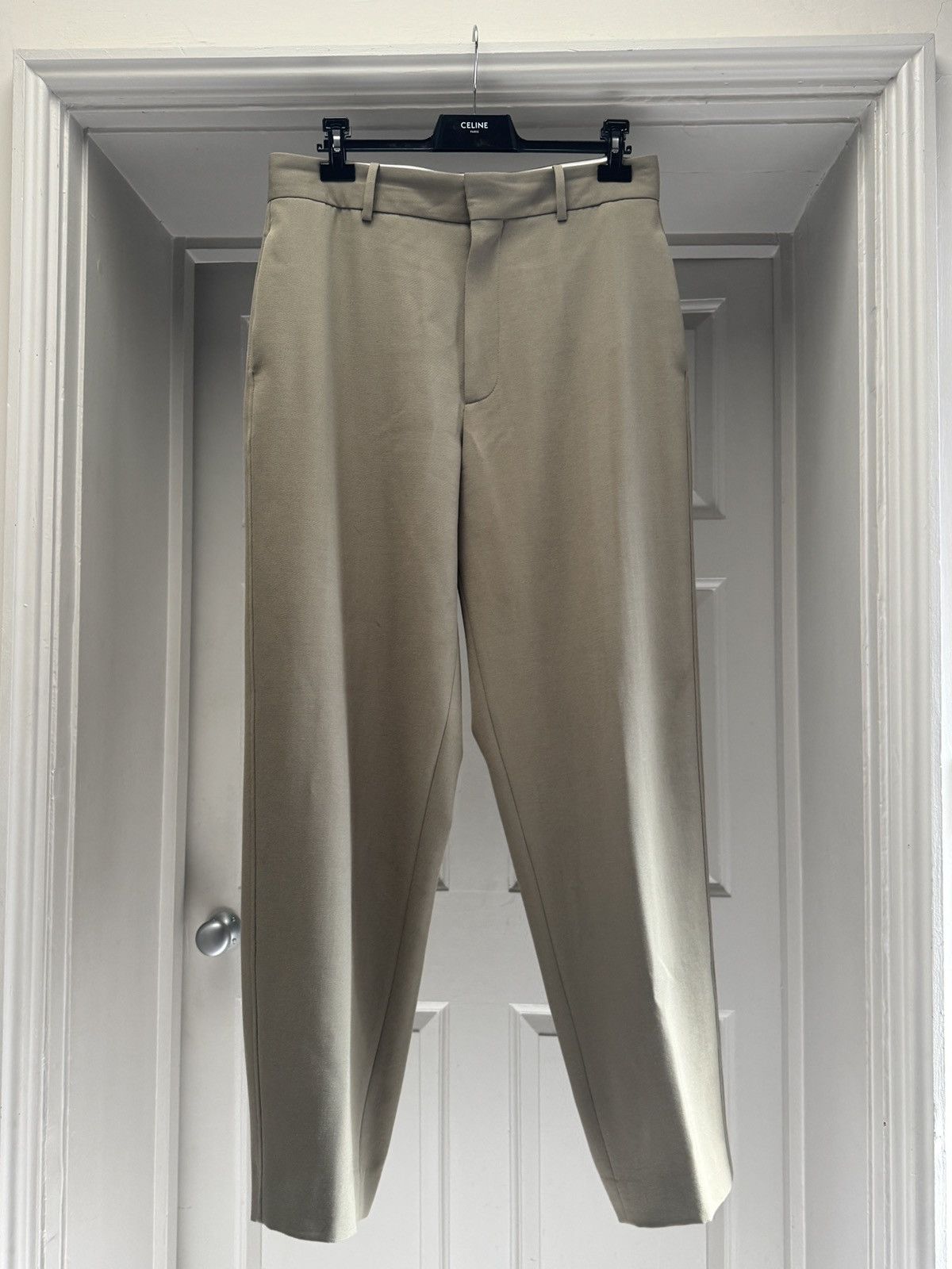 The Row The Row Mens Berkel Trousers size US 34 in Khaki Beige Size US 34 / EU 50 - 4 Thumbnail