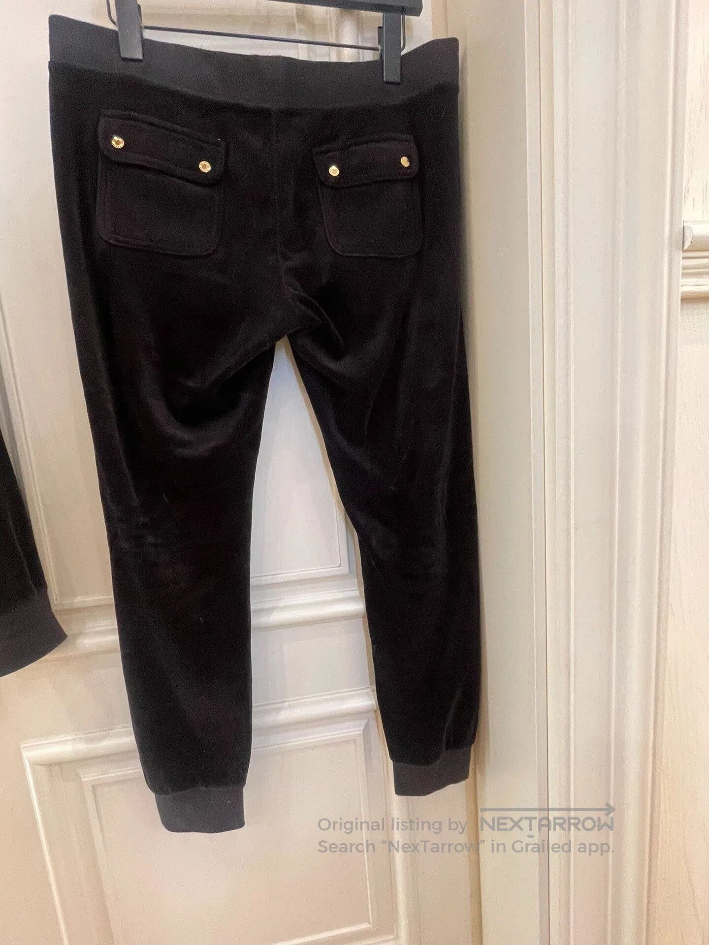 Juicy Couture Juicy Couture Black Velvet Tracksuit Set. Size M / US 6-8 / IT 42-44 - 4 Thumbnail