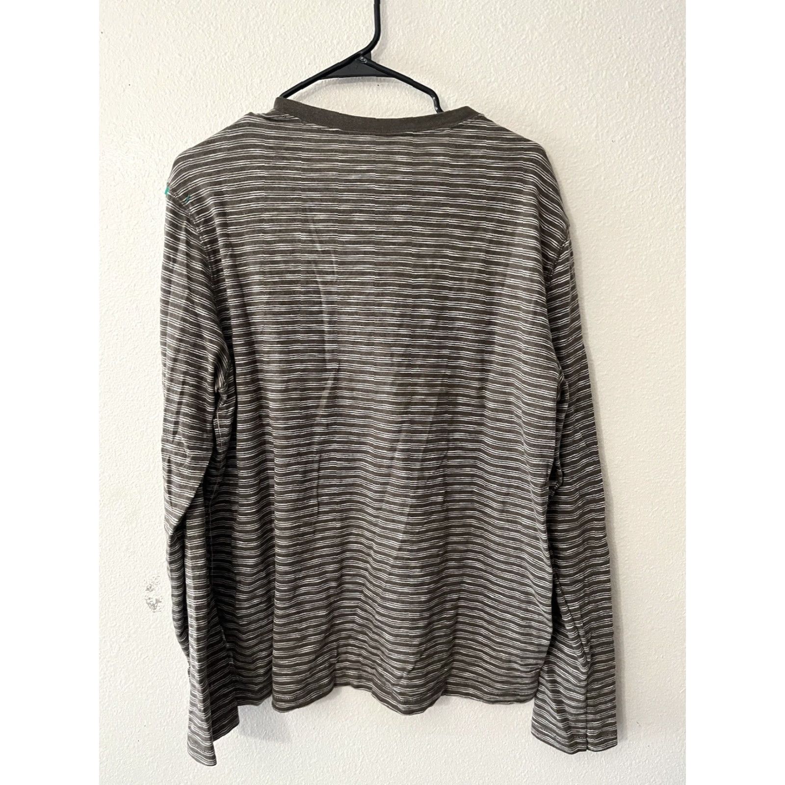 Gap GAP Sweatshirt Men XL Long Sleeve Crew Neck Pullover Henley Brown Striped Size US XL / EU 56 / 4 - 3 Thumbnail