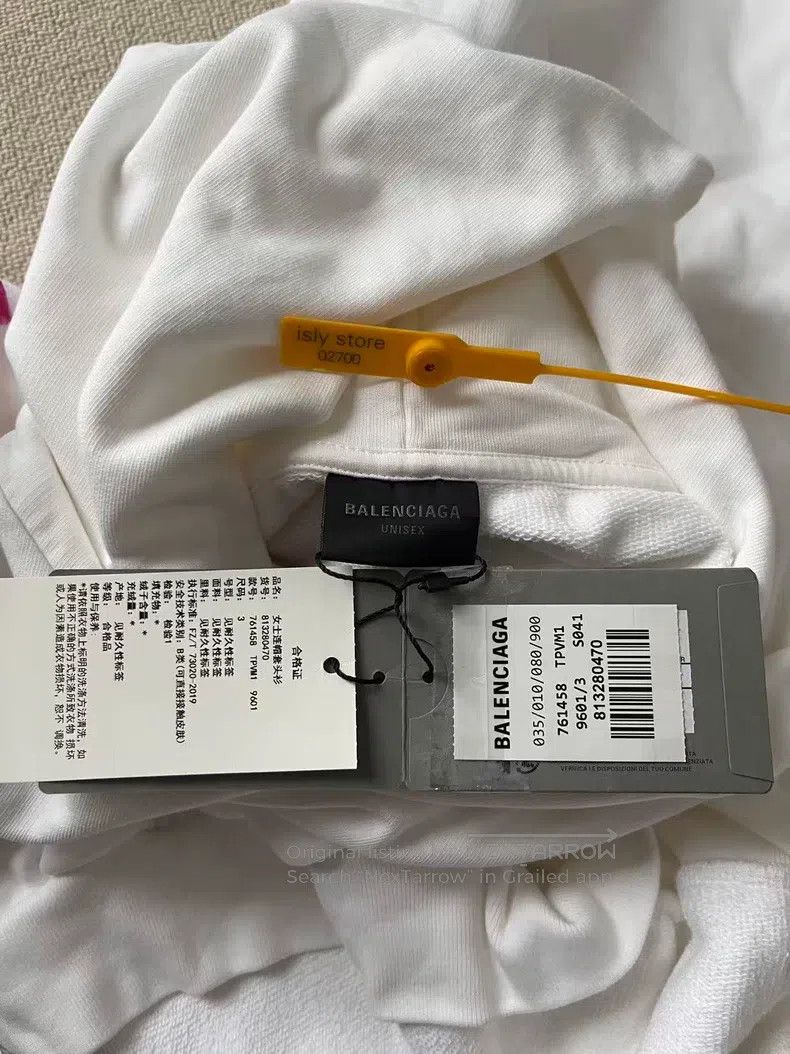Balenciaga Balenciaga Loose Letter Print Hooded Long Sleeve Sweatshir Size L / US 10 / IT 46 - 5 Thumbnail