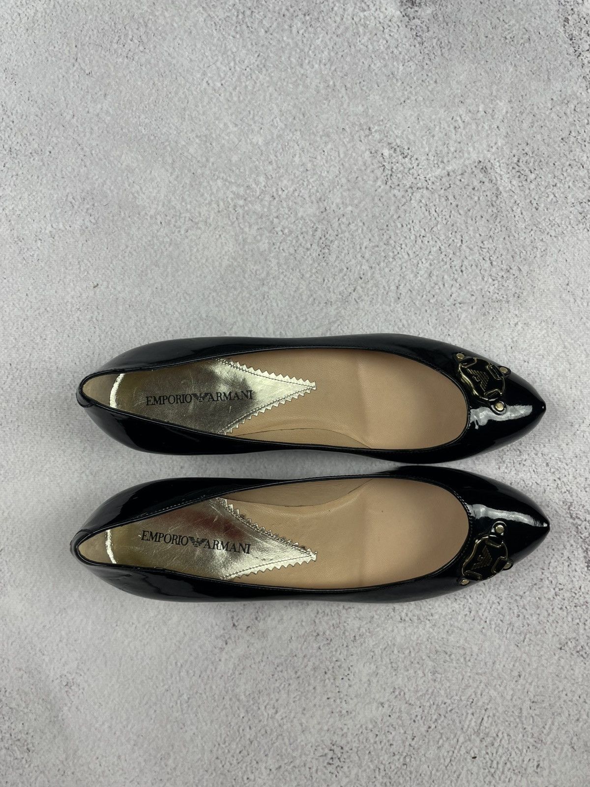 Emporio Armani × Vintage Emporio Armani Womens Heels boat Size 39 Size US 9 / IT 39 - 4 Thumbnail