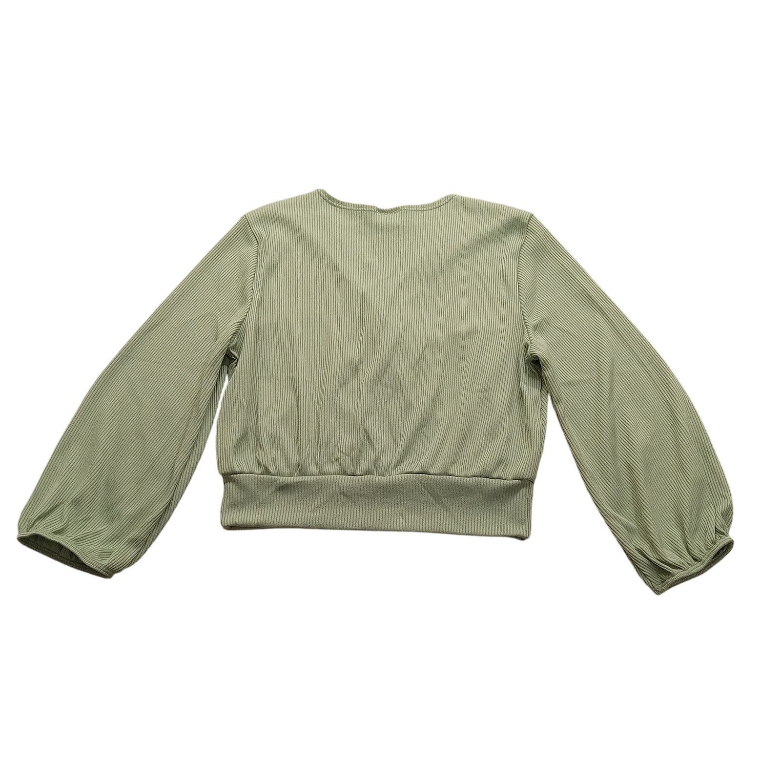 & Other Stories Fashion Magazine Wrap Crop Top M Women's Long Sleeve Ribbed Size M / US 6-8 / IT 42-44 - 2 Thumbnail