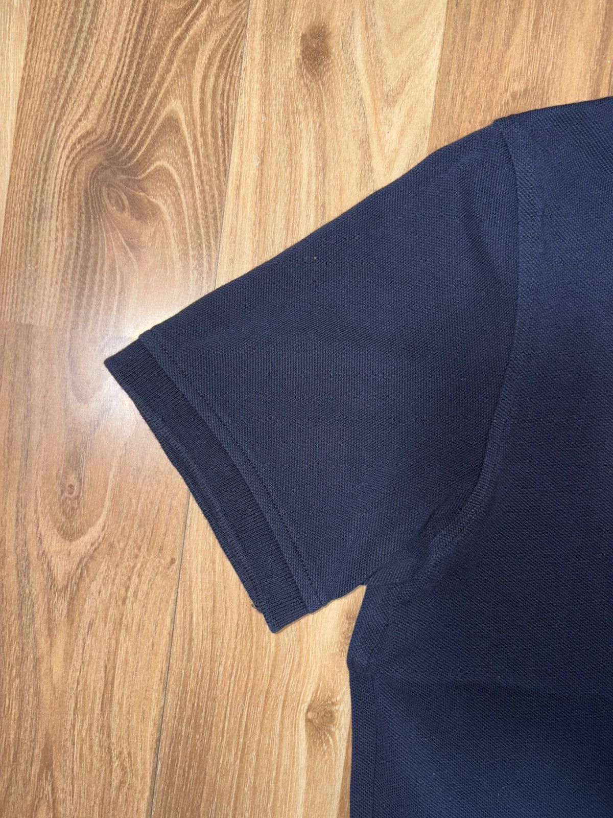 Burberry Prorsum Burberry Brit Navy Piqué Polo - Tonal Logo - Small Size US XXS / EU 40 - 4 Thumbnail