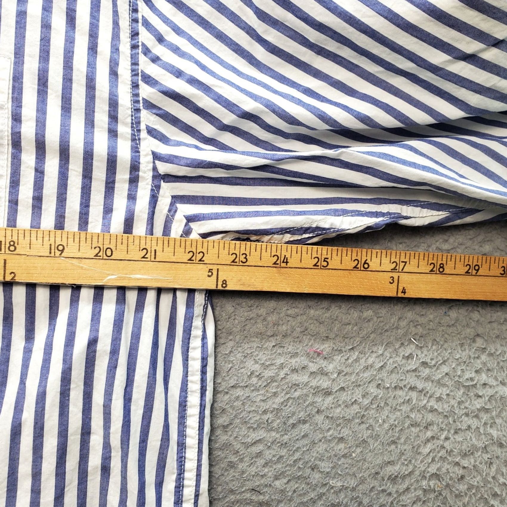 American Eagle Outfitters American Eagle Outfitters Button-Up Shirt Mens MT Multicolor Striped Relaxed Fit Chest Pocket Size US M / EU 48-50 / 2 - 6 Thumbnail