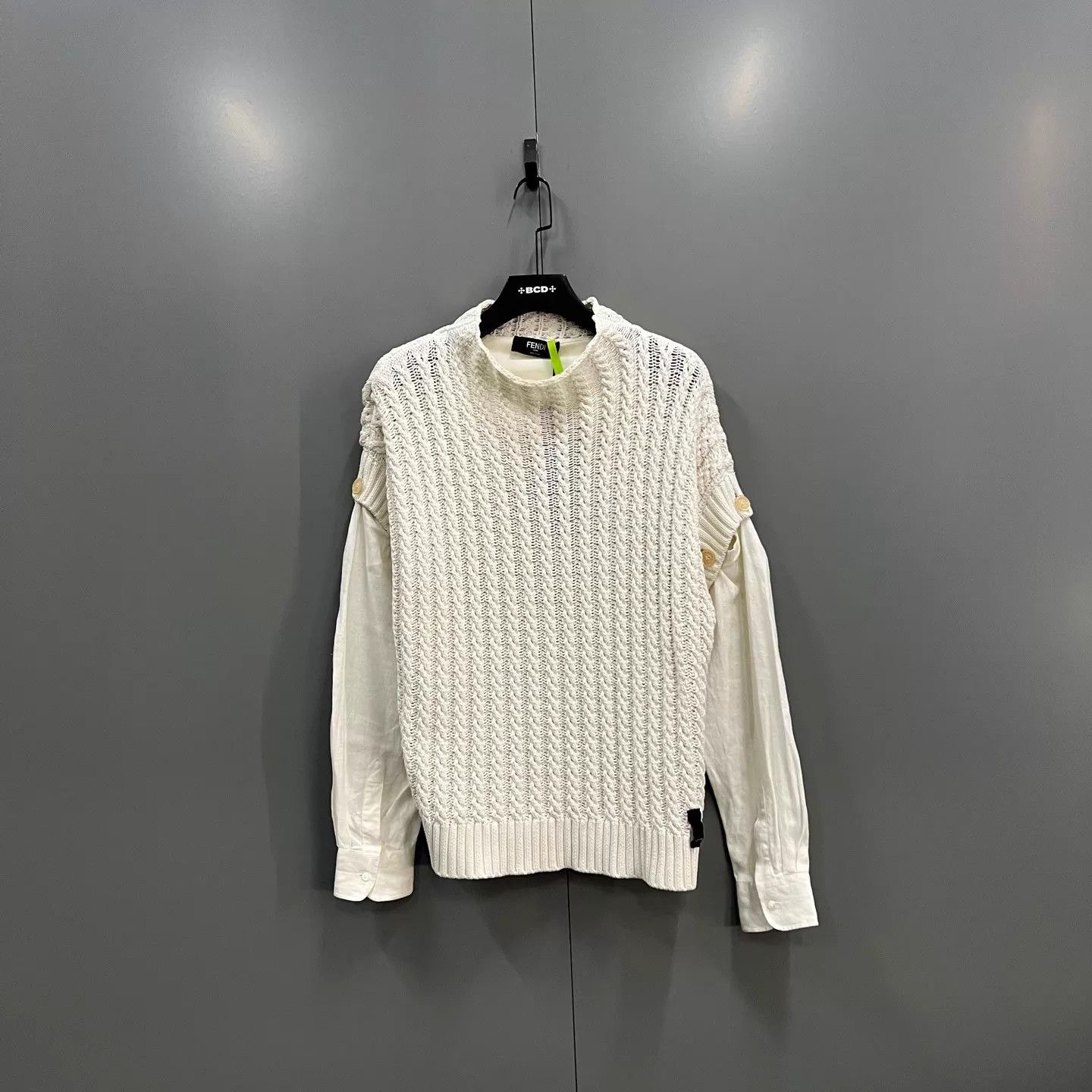 Fendi FENDI color block knit long-sleeve 95 New 2 Size US M / EU 48-50 / 2 - 1 Thumbnail