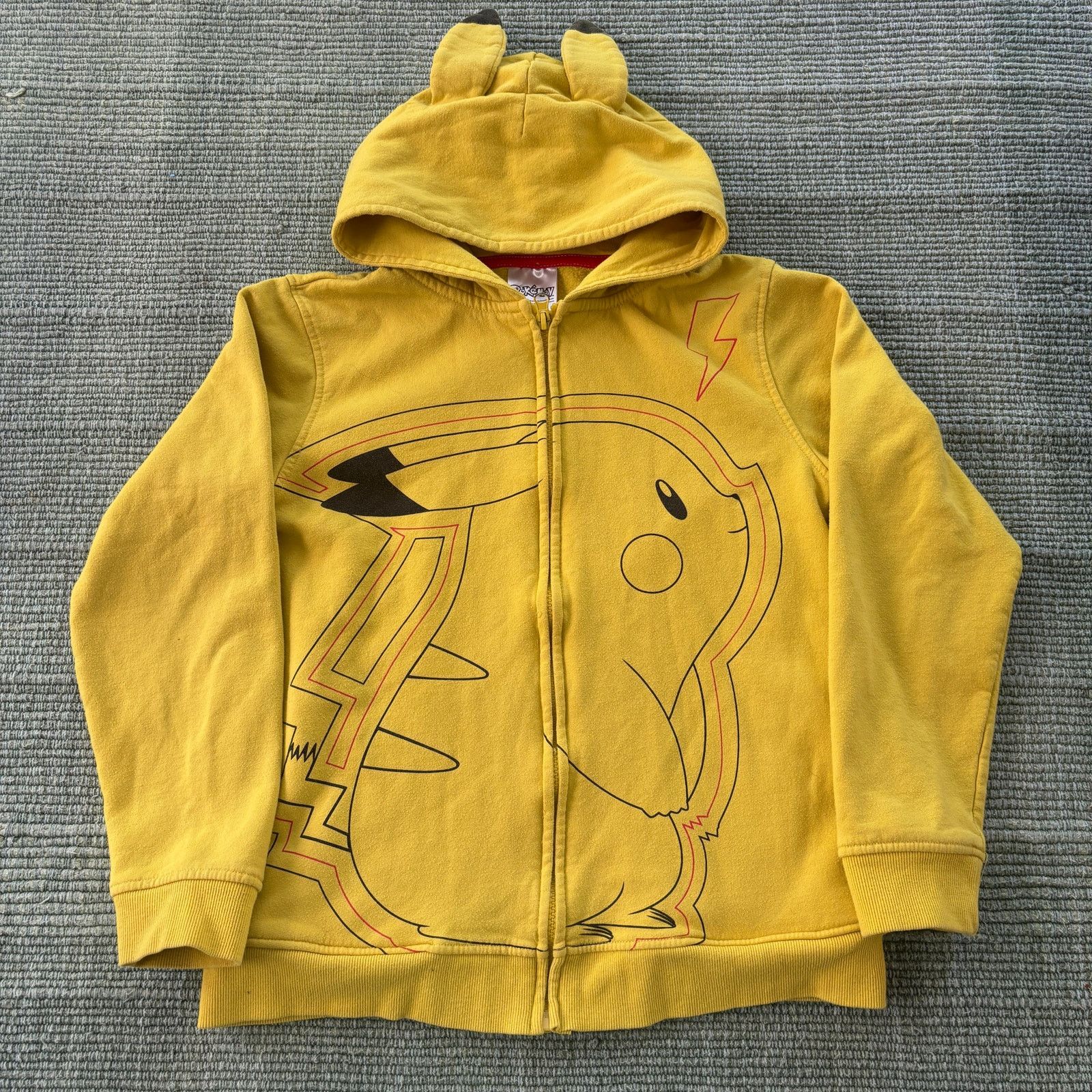 Pokemon Kids Yellow Pikachu Pokemon Zip Up Hoodie Sz L Size US L / EU 52-54 / 3 - 1 Thumbnail