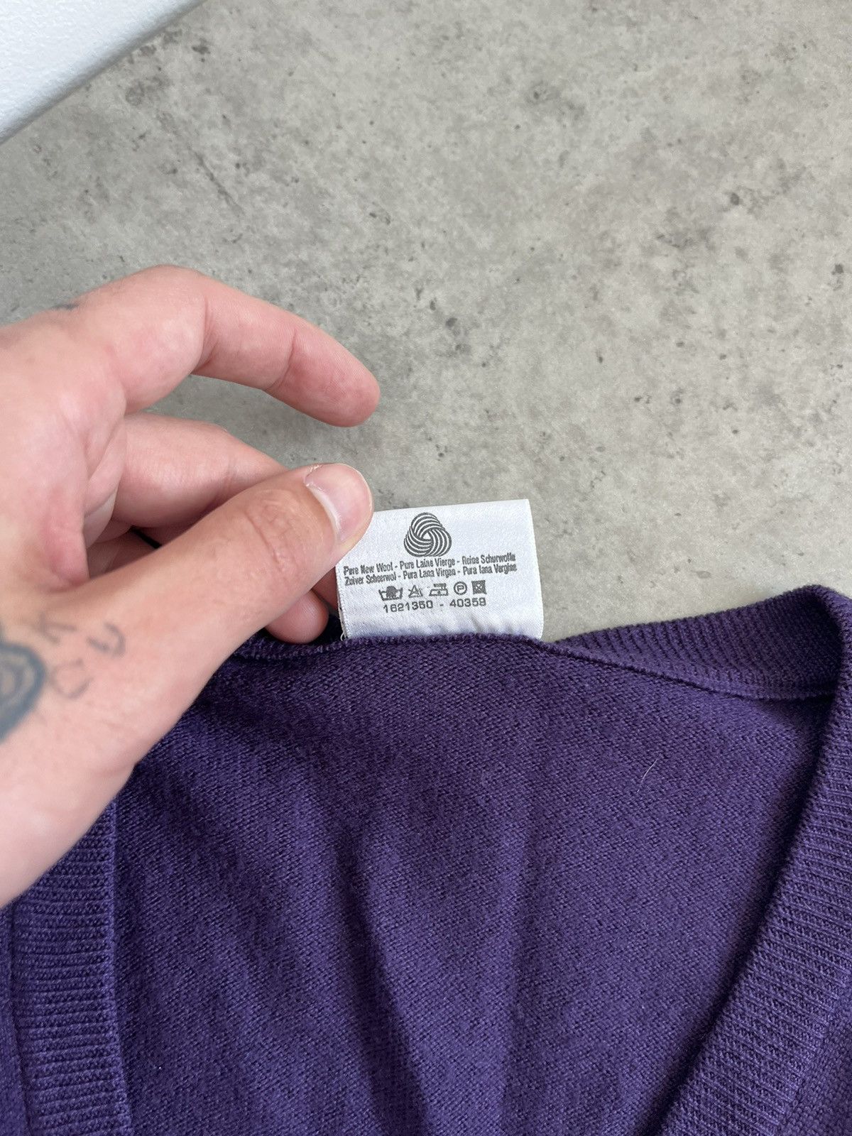 Vintage Vintage Yves Saint Laurent Purple Sweater Size US L / EU 52-54 / 3 - 7 Thumbnail