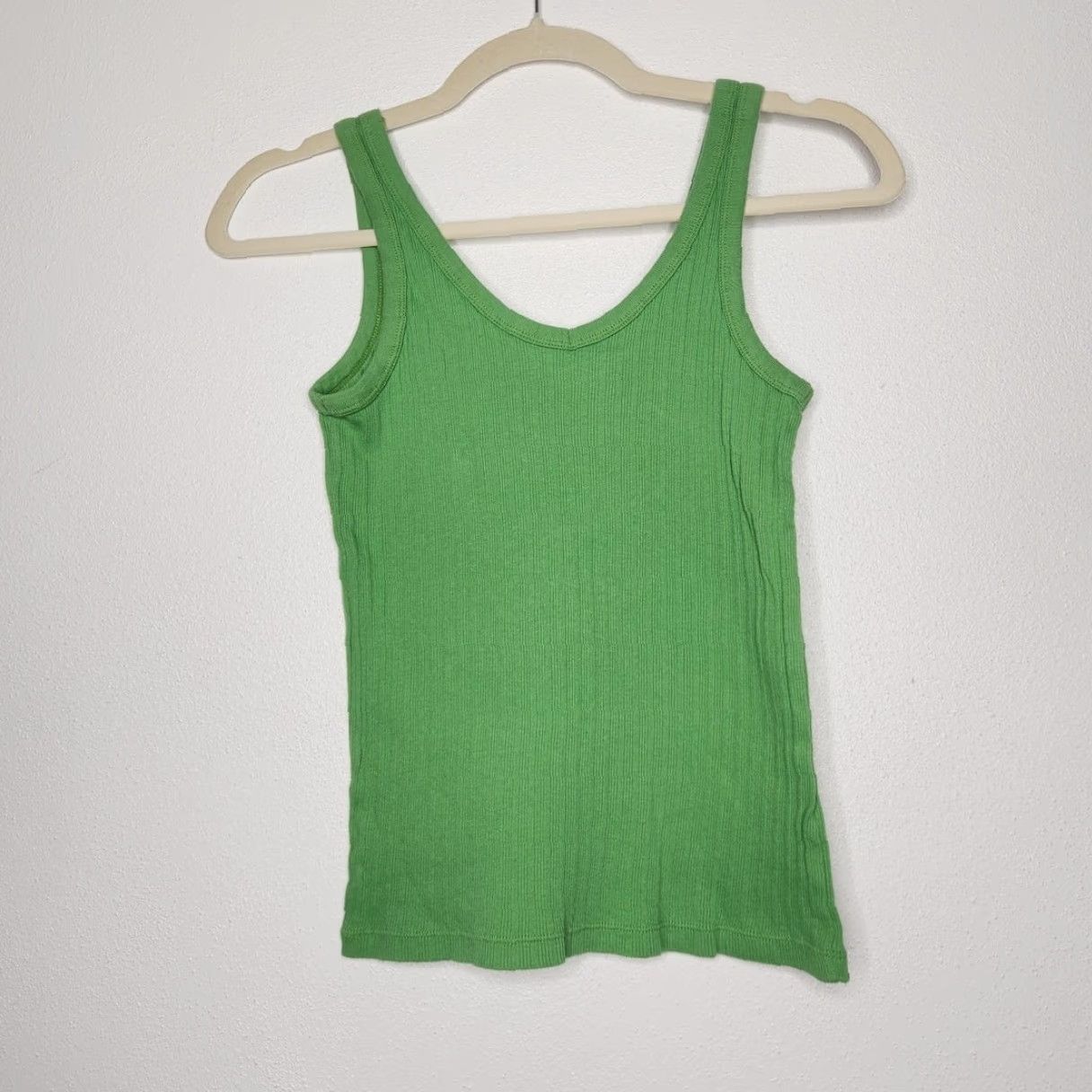 Victoria's Secret VINTAGE Victoria's Secret Tank Top XS Green Ribbed Stretch Boho Fairy 00s Y2K Women Tank XS Green Fairy Vintage Y2K Size XS / US 0-2 / IT 36-38 - 5 Thumbnail