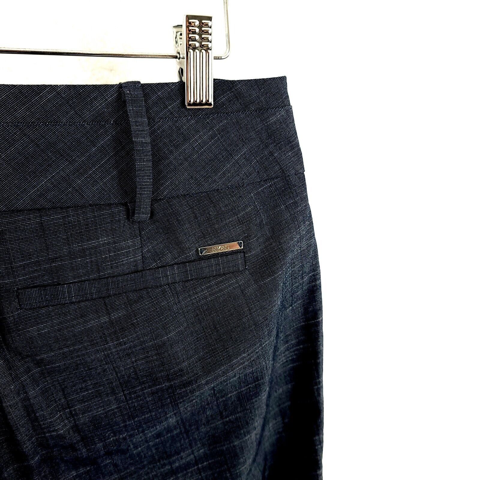 Other New York & Company 7th Avenue Blue Birdseye Pants Polyester Size 27" / US 4 / IT 40 - 3 Thumbnail