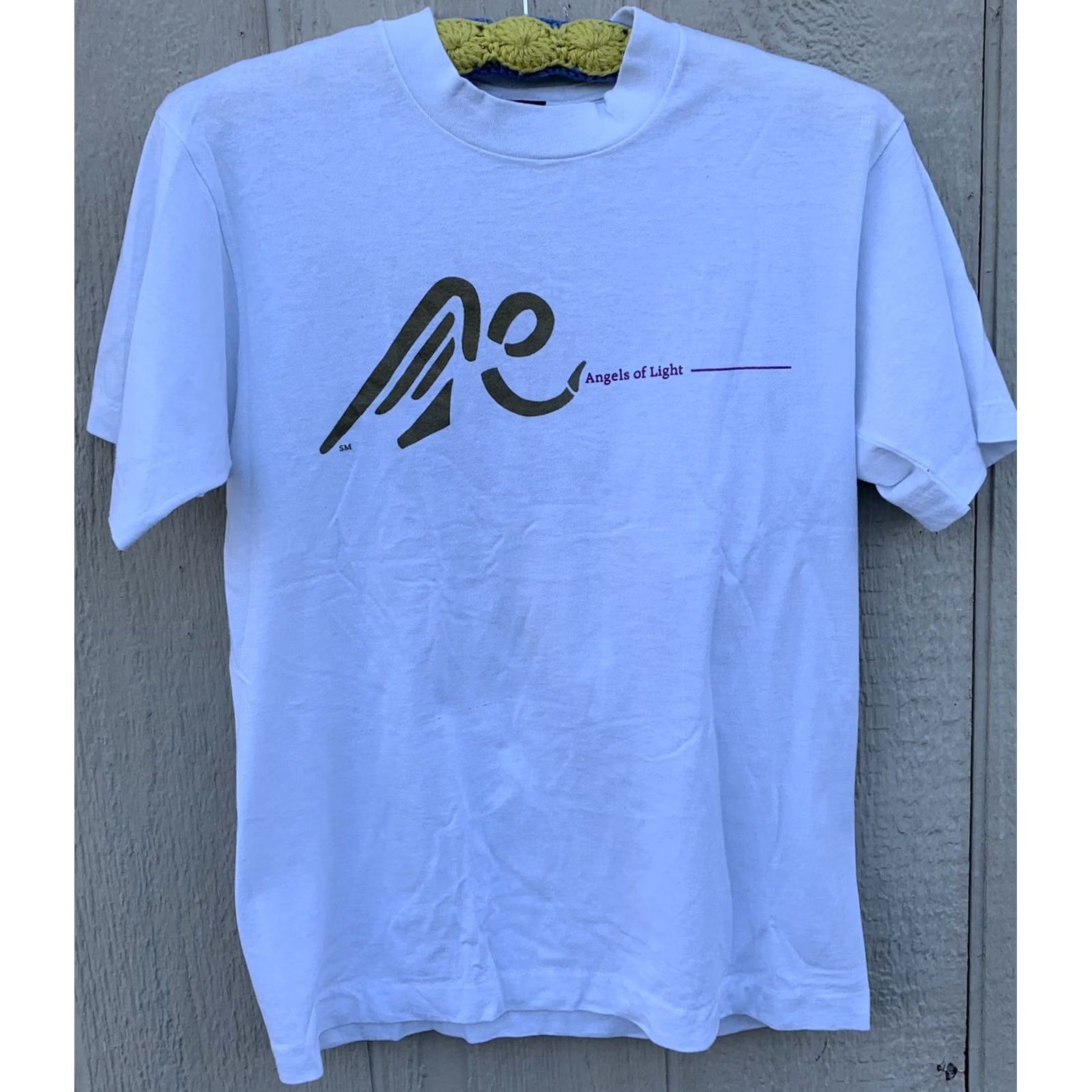 Vintage vintage Angels of Light Mahikari of America t-shirt Screen Stars Best White 50/50 Crew Short Sleeve M Men Logo 80s 90s Size US M / EU 48-50 / 2 - 3 Thumbnail