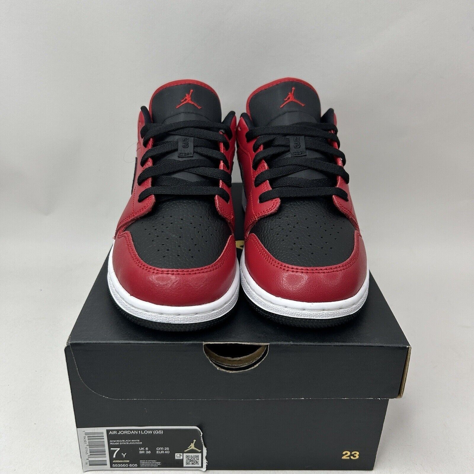 Nike Nike Air Jordan 1 Low Retro GS “Reverse Bred” 2023 Size US 8.5 / IT 38.5 - 2 Thumbnail