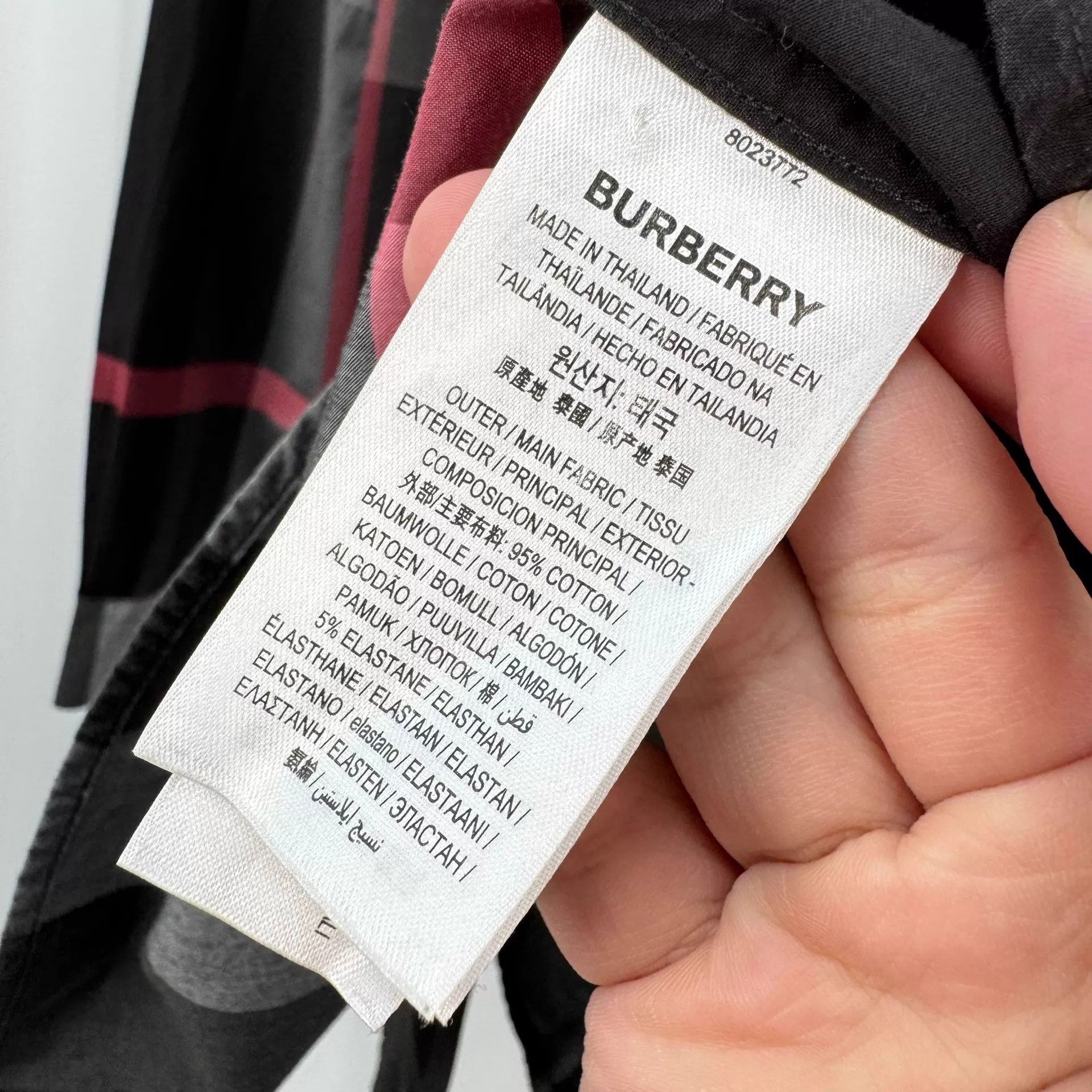 Burberry Burberry black gray check LS shirt S99new Size US S / EU 44-46 / 1 - 6 Thumbnail