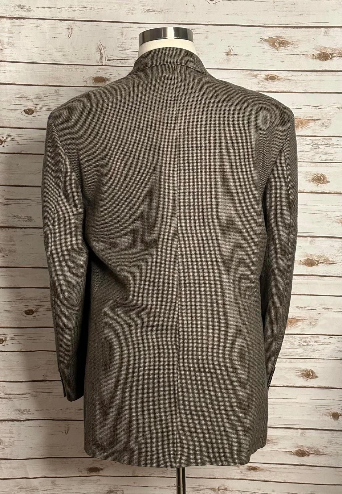 Oscar De La Renta Oscar de la Renta wool plaid single-breasted sportscoat Size 44L - 7 Thumbnail
