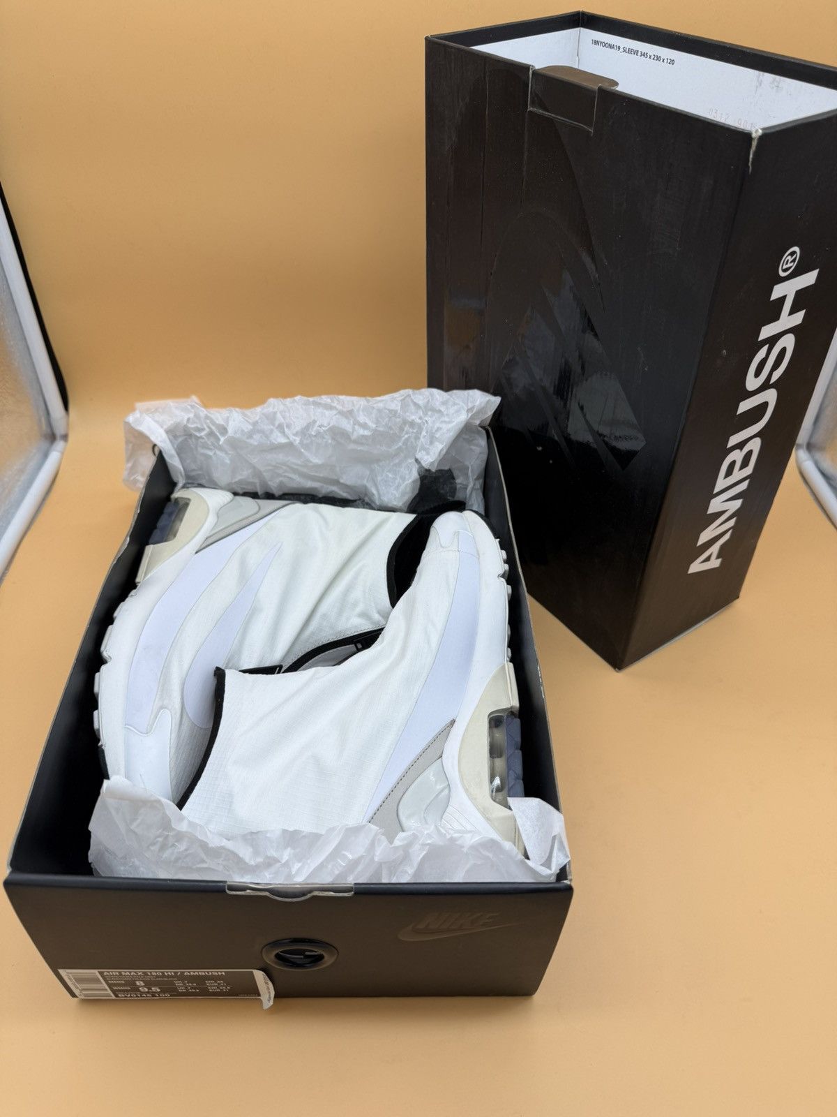 Ambush Design × Nike Nike Air Max 180 Hi x Ambush White Pale Grey BV0145-100 Size US 8 / EU 41 - 11 Thumbnail