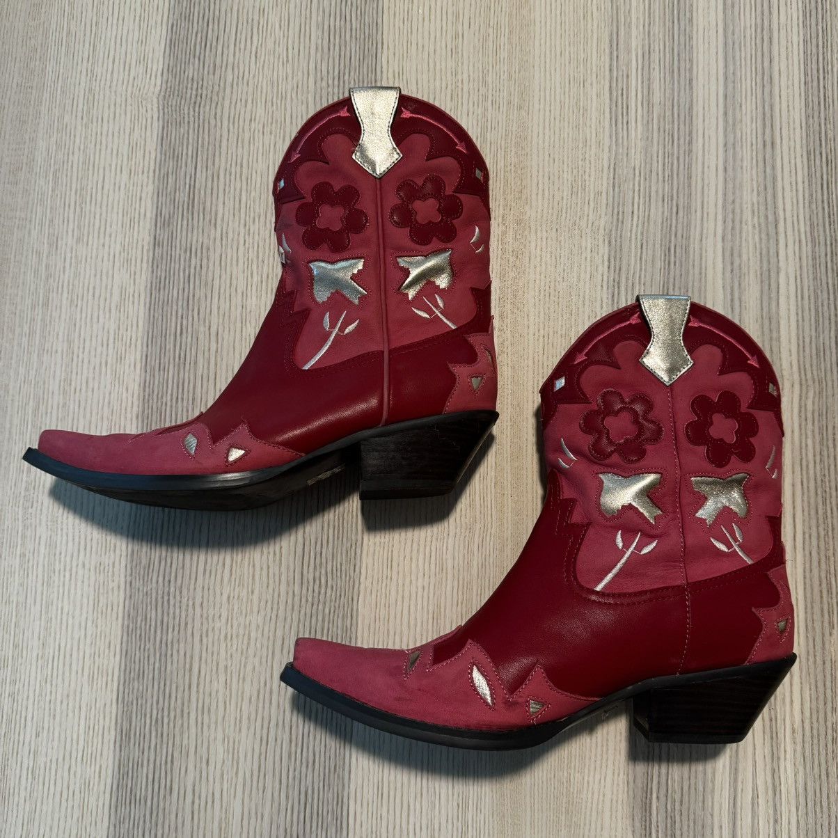 Jeffrey Campbell Jeffery Campbell Looney Cowboy Boot in Pink & Red - 8.5 Size US 8.5 / IT 38.5 - 1 Thumbnail