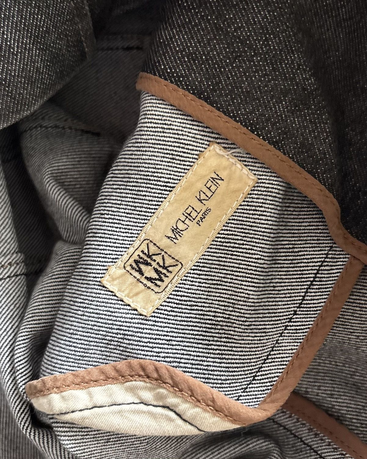 Michel Klein Michel Klen Paris Mud Wash Grey Denim Jacket Size US M / EU 48-50 / 2 - 4 Thumbnail
