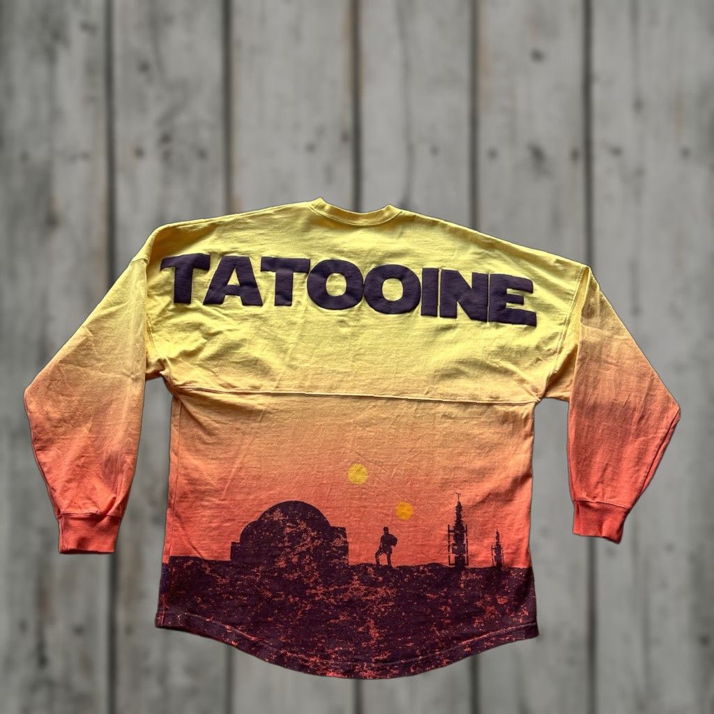 Disney Disney Star Wars Shirt Mens Small Yellow Spirit Jersey Luke Skywalker Tatooine Crew Neck Cotton Jersey 90s Theme Stars Movie Classicts Short? Size US S / EU 44-46 / 1 - 1 Thumbnail