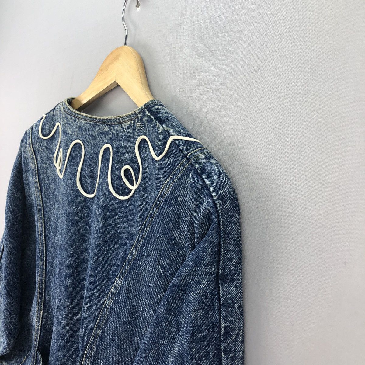 Japanese Brand Vintage Abiation Club Laces Baggy Denim Jacket Size S / US 4 / IT 40 - 9 Thumbnail