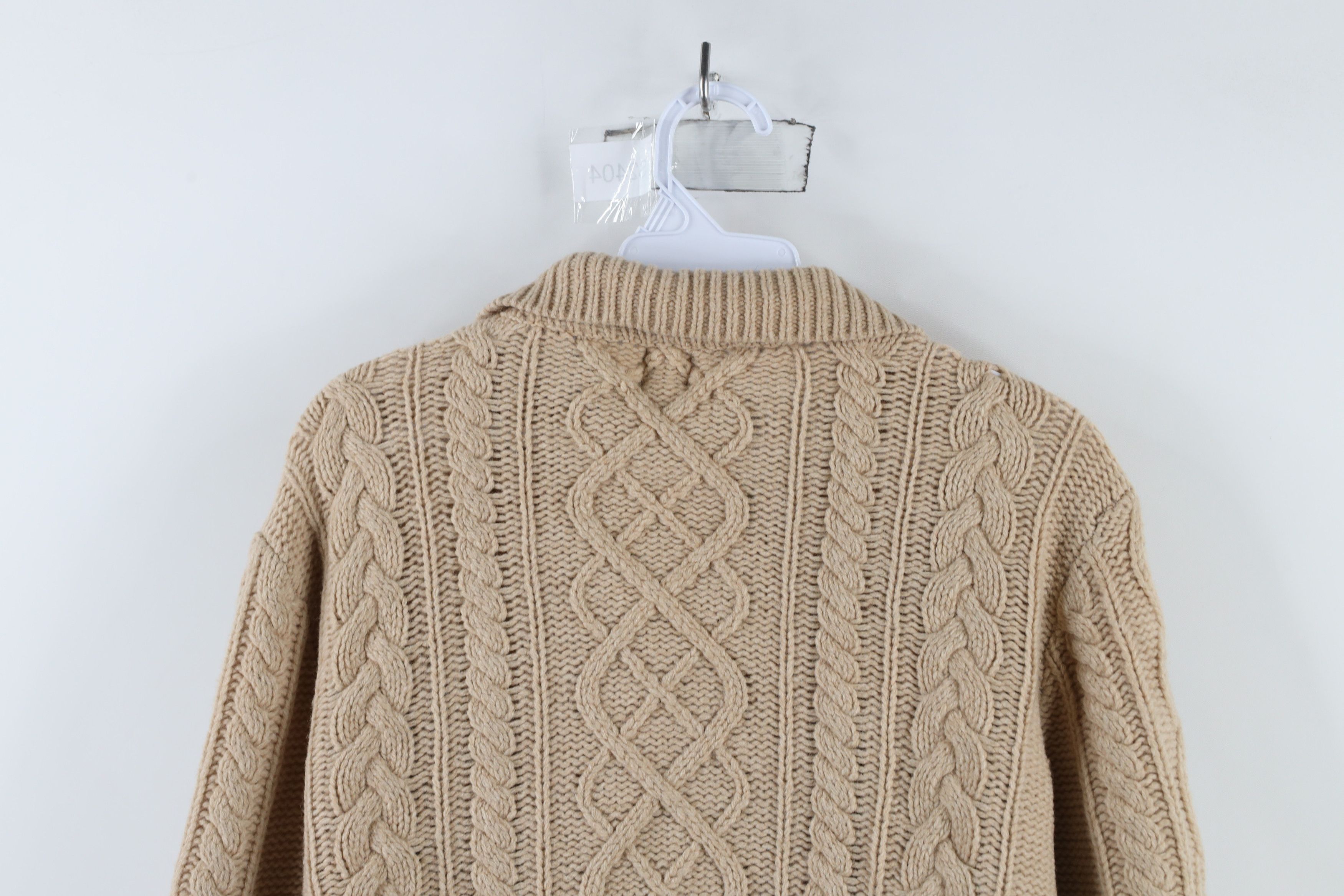 Gap × Vintage Vintage Y2K Gap Chunky Cable Knit Fisherman Cardigan Sweater Size M / US 6-8 / IT 42-44 - 9 Thumbnail