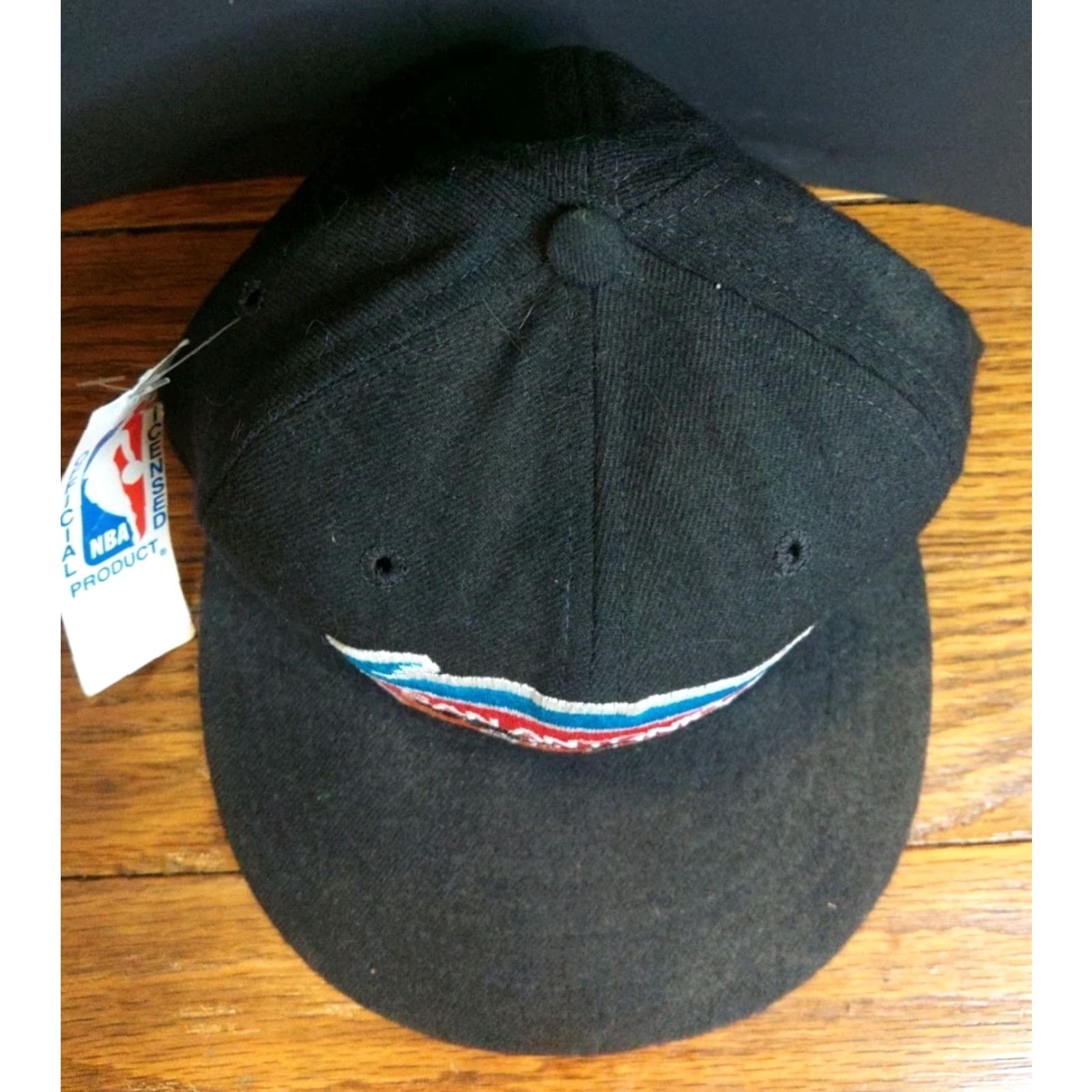 New Era VINTAGE San Antonio Spurs New Era Official NBA Hat 6 7/8 NWT USA Black Wool Twill 90s Mens Baseball Cap USA Spurs 90s Size ONE SIZE - 2 Thumbnail