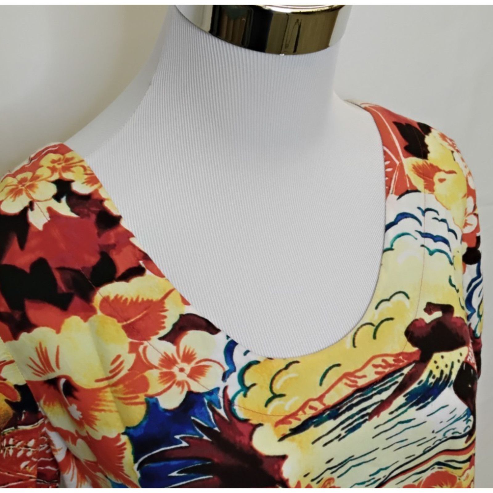 Jams World Jams World Drop Waist Dress Women's S Hawaiian Graphic Print Size S / US 4 / IT 40 - 4 Thumbnail