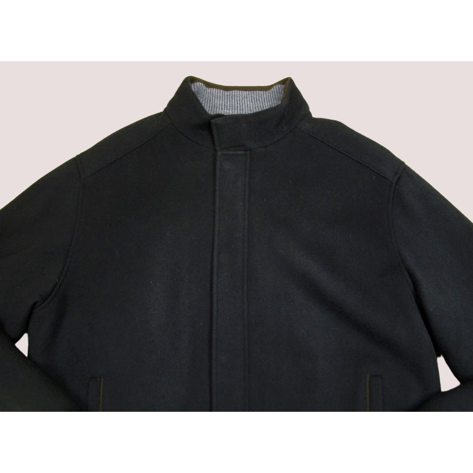 Peter Millar Peter Millar Jacket Mens XL Black Wool Bomber Coat Full Zip Quilted Lined Size US XL / EU 56 / 4 - 1 Thumbnail
