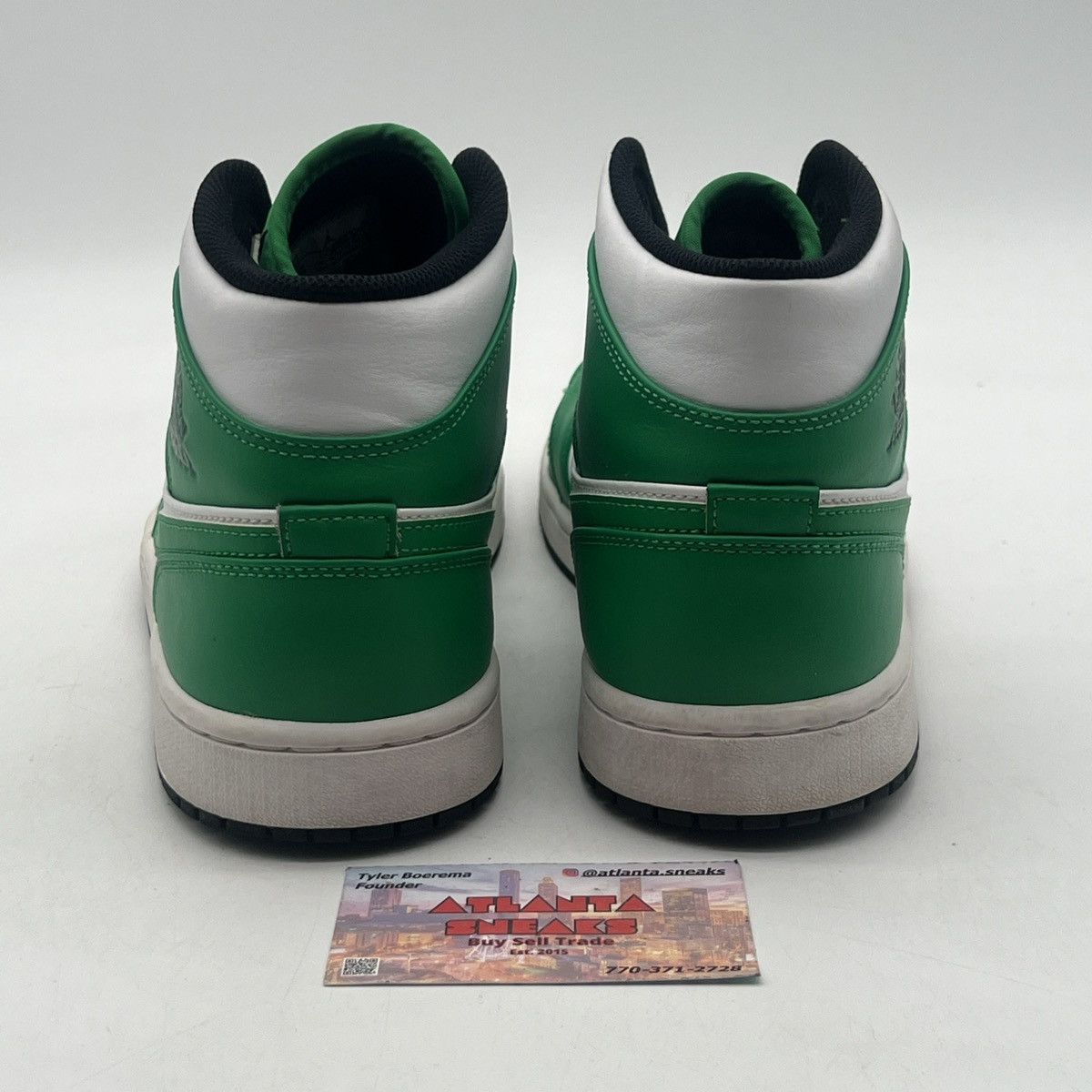 Nike Air Jordan 1 mid lucky green Size US 10 / EU 43 - 3 Thumbnail